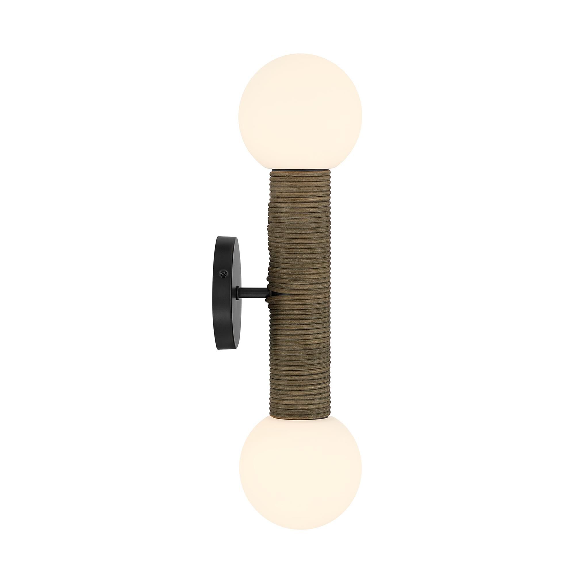Shown in Matte Black finish and White Opal glass