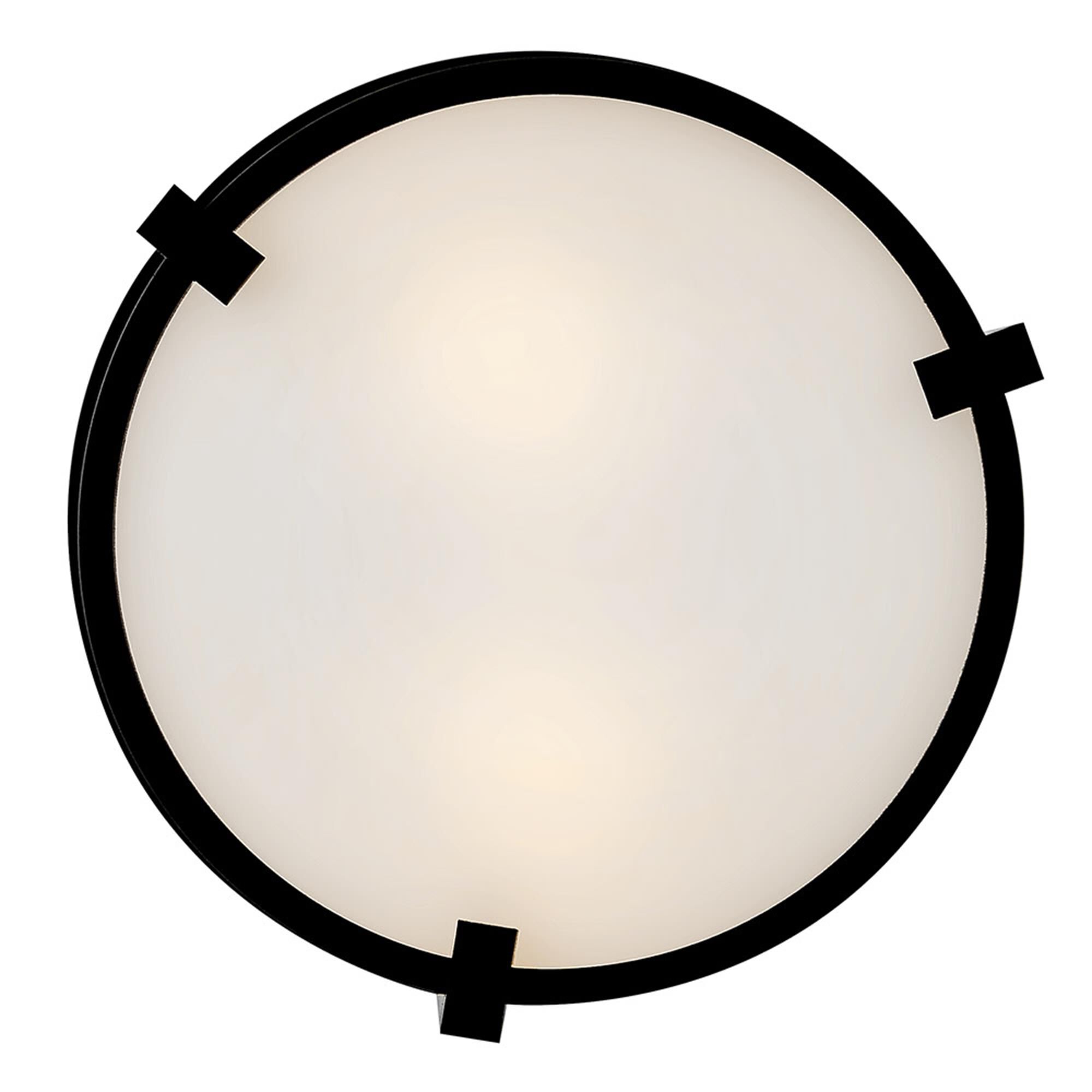 Lowell 13 Inch 2 Light Outdoor Flush Mount,