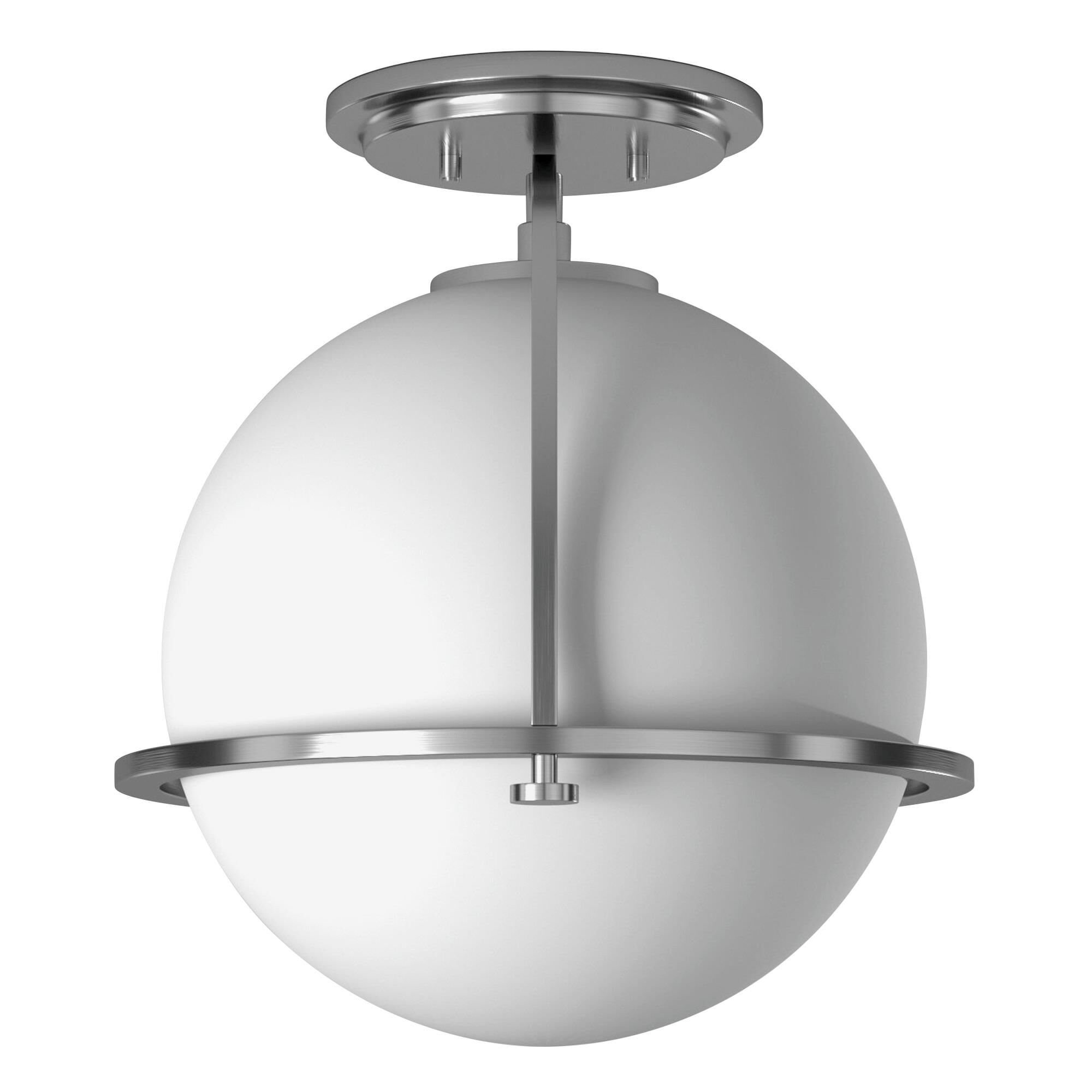 Shown in Brushed Nickel finish and Etched Opal glass