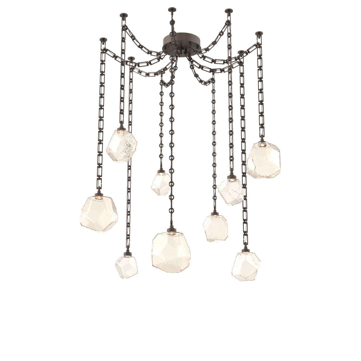 Levi Wilson Gem 17 Inch Multi Pendant Light by Hammerton Studio