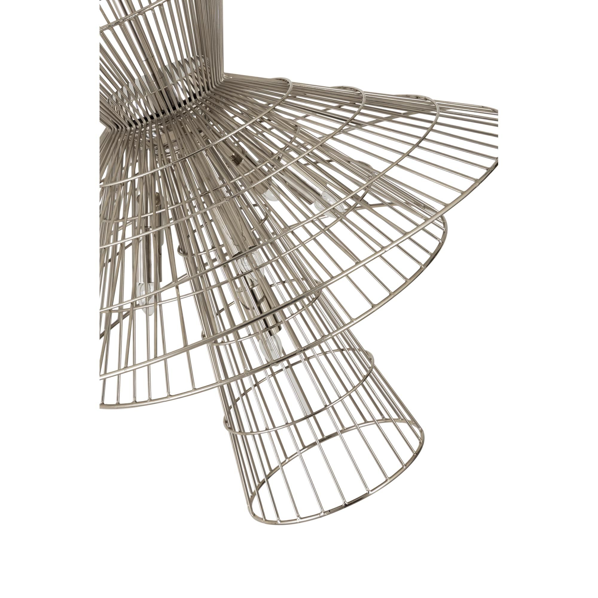 Shown in Polished Nickel finish and Iron glass and Iron shade