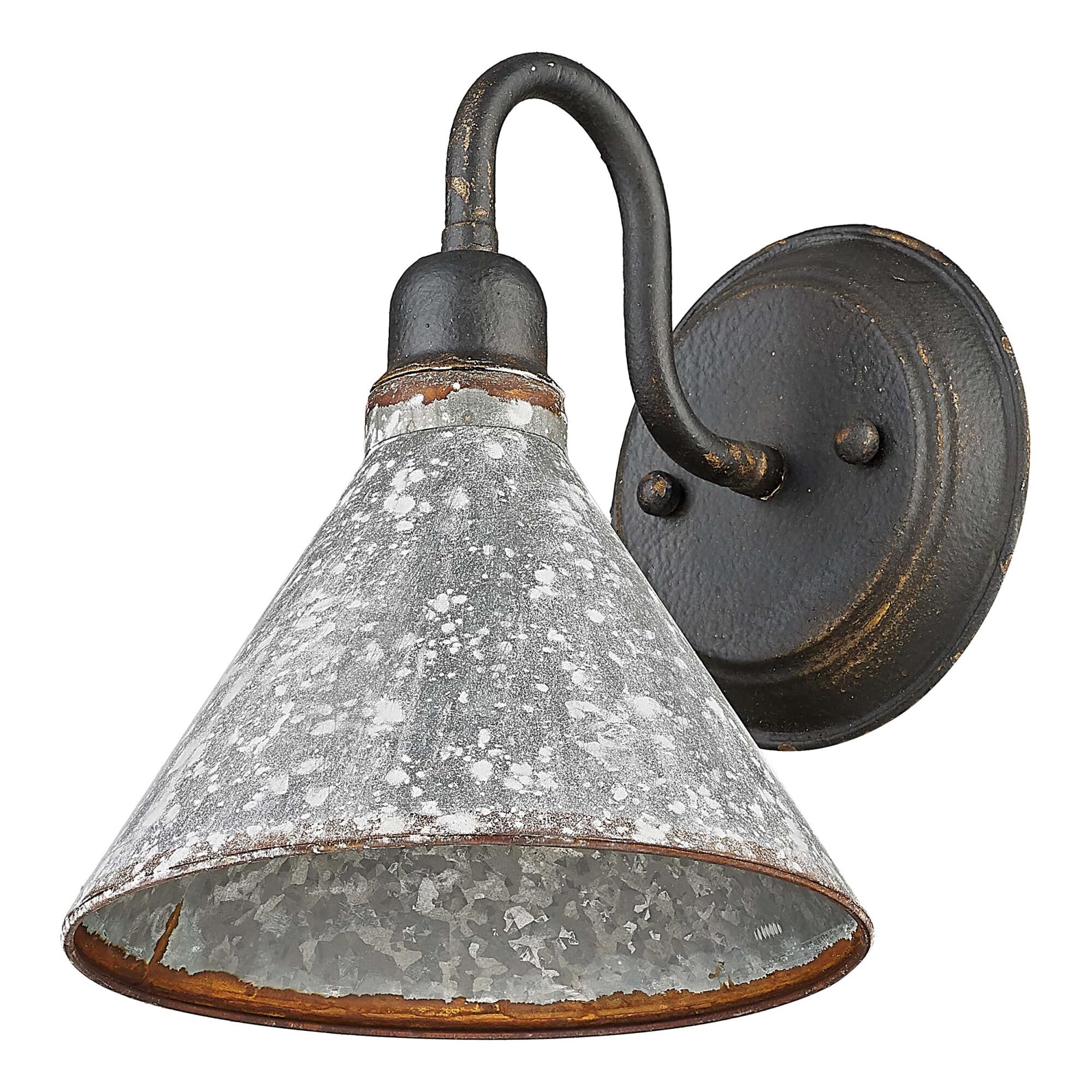 Shown in Antique Black Iron finish and Gray shade