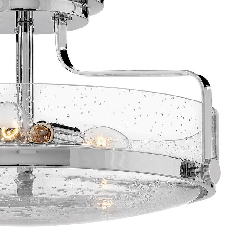 Harper 18 Inch 3 Light Semi Flush Mount by Hinkley