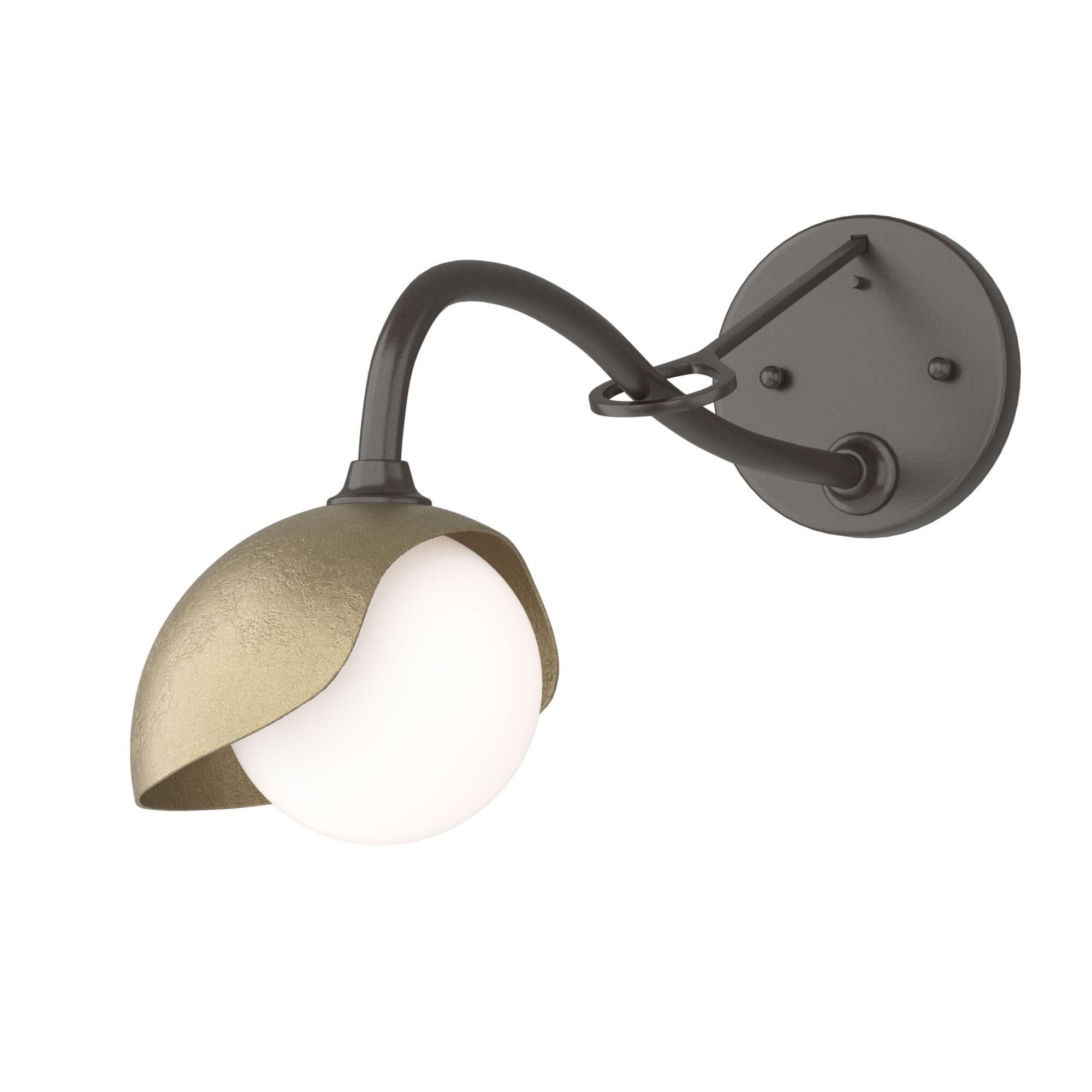 Shown in Oil Rubbed Bronze finish and Opal glass and Soft Gold (84) accent
