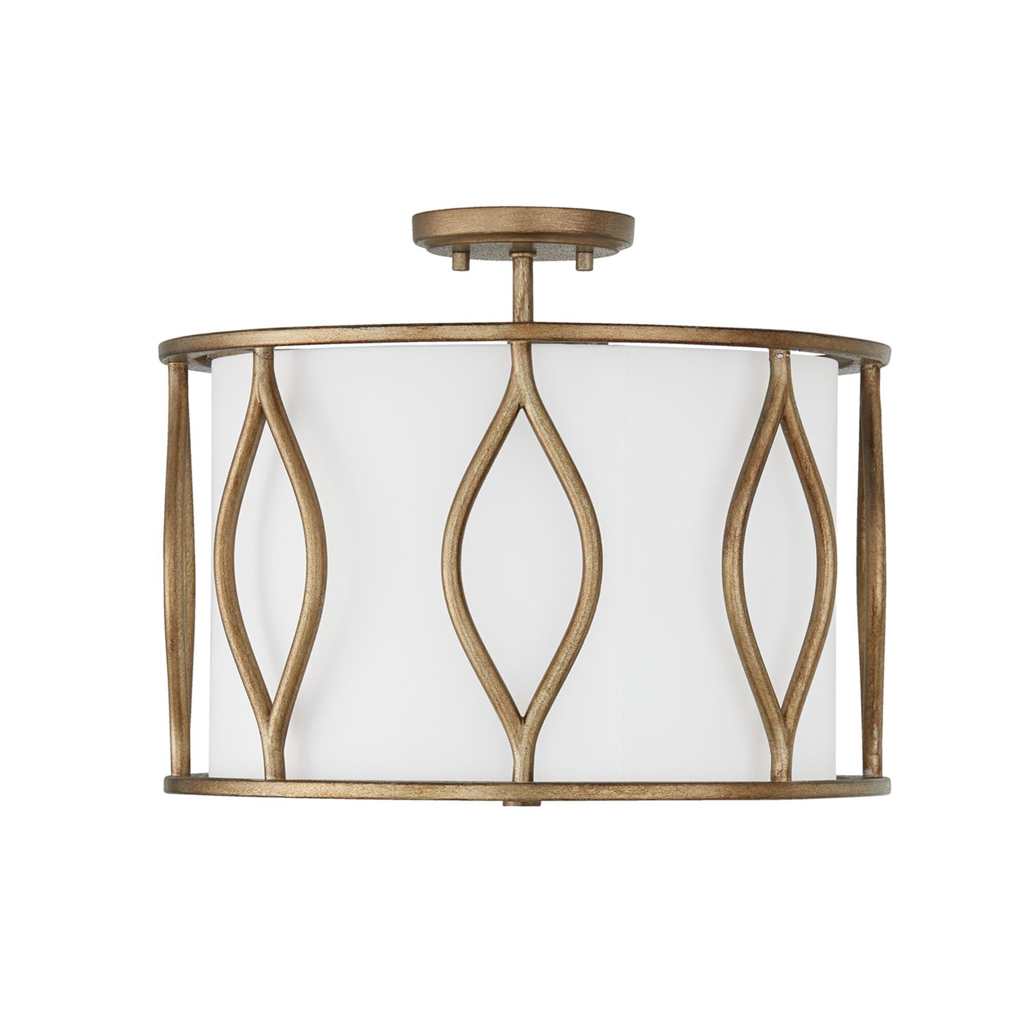 Shown in Mystic Luster finish and White Fabric Bolt-On shade