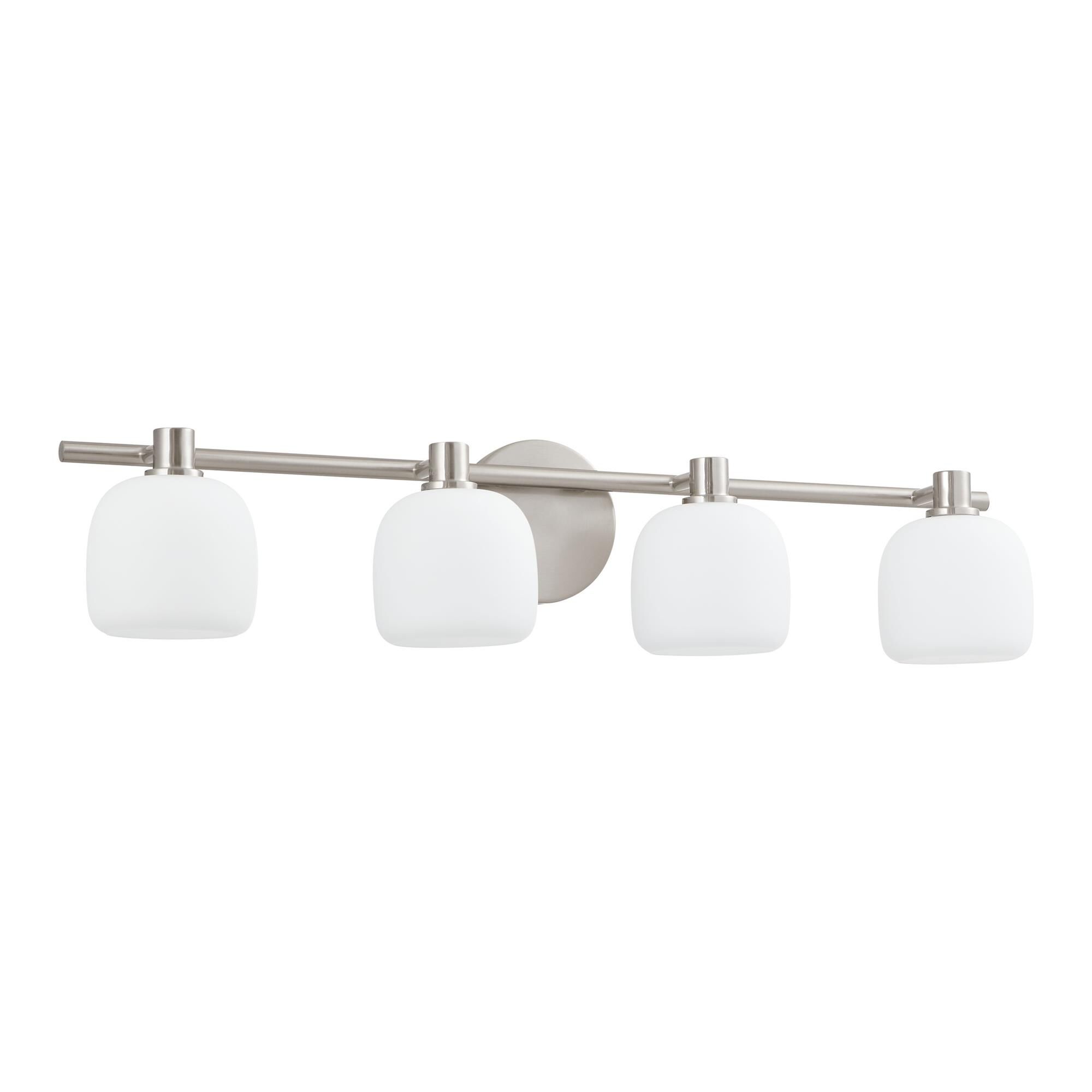 Shown in Brushed Nickel finish and Etched Opal glass