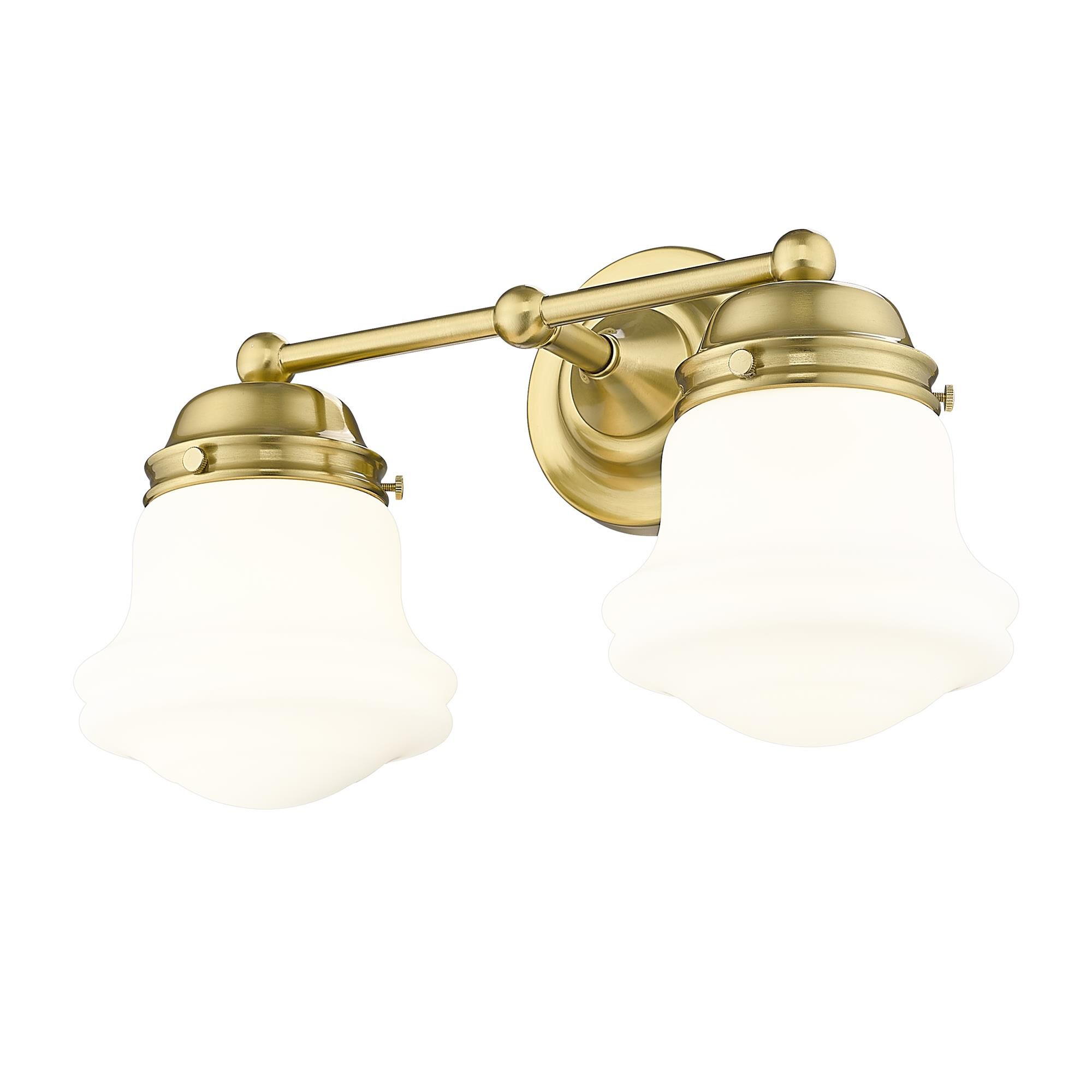 Shown in Luxe Gold finish and Matte Opal glass and Matte Opal shade