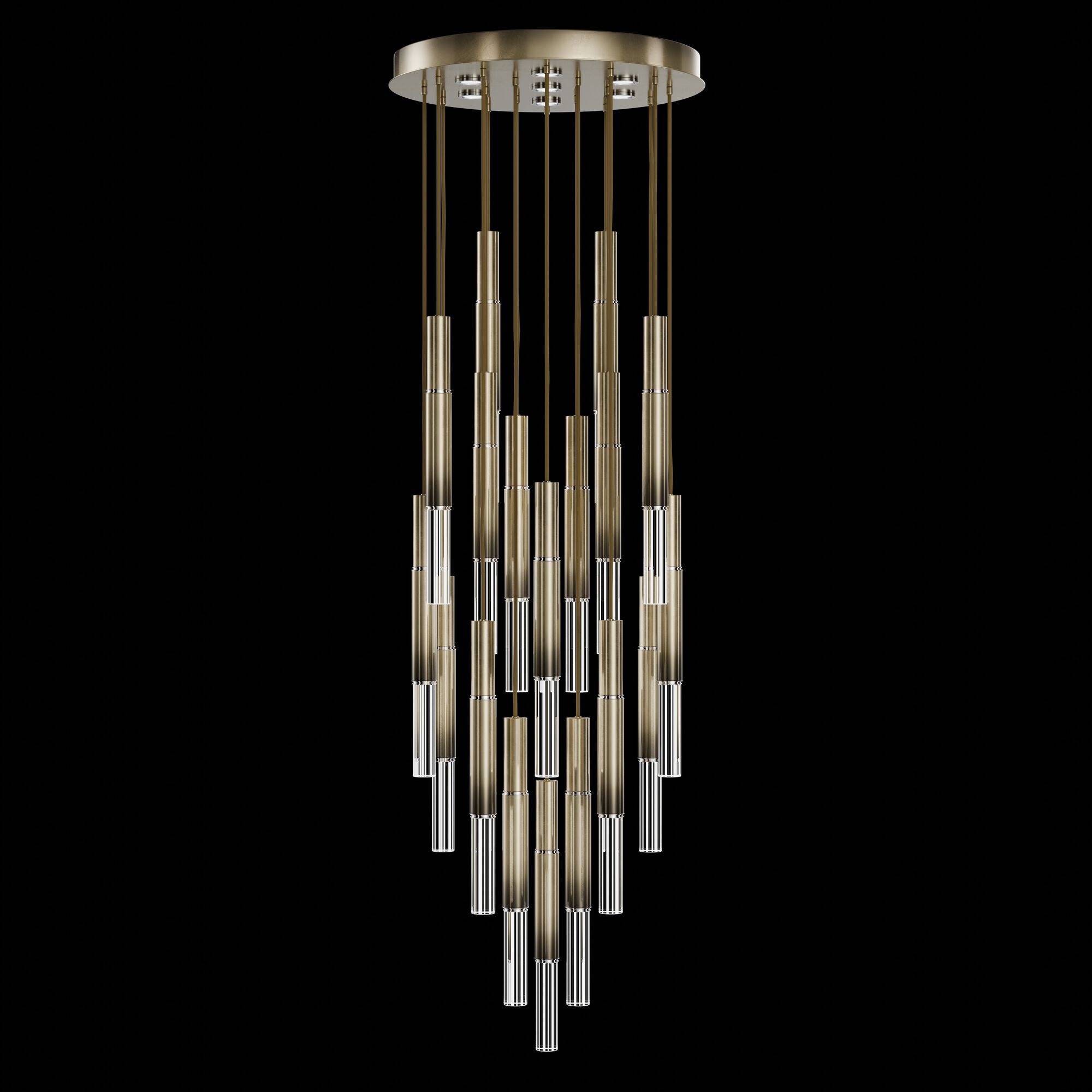 Shown in Bronze finish and True crystal and False glass