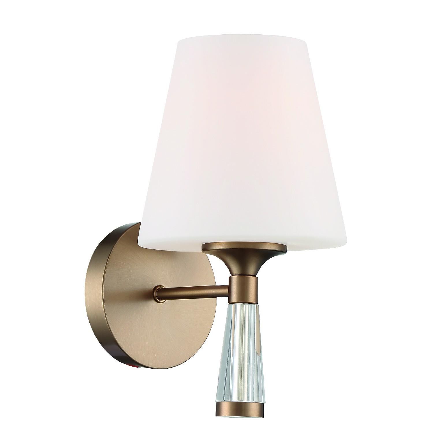 Shown in Vibrant Gold finish and Glass shade