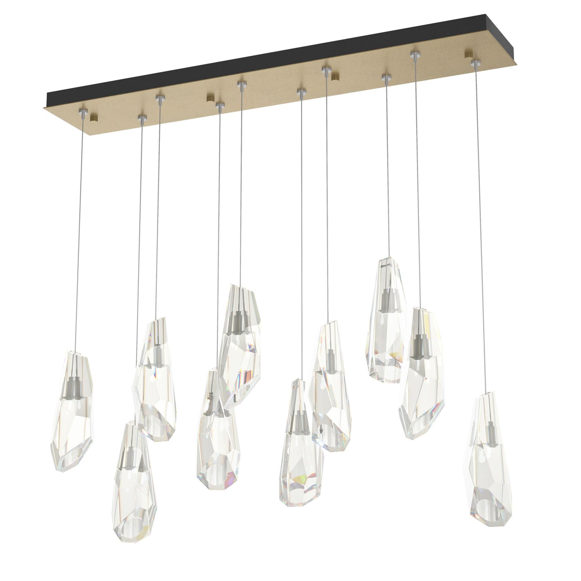 Shown in Soft Gold finish and Crystal accent