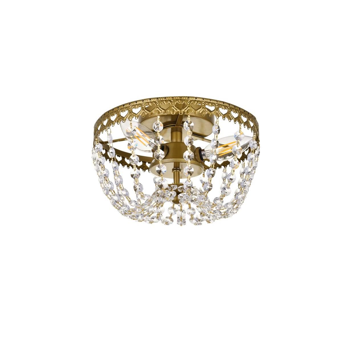 Shown in Brass finish and Royal Cut Clear crystal