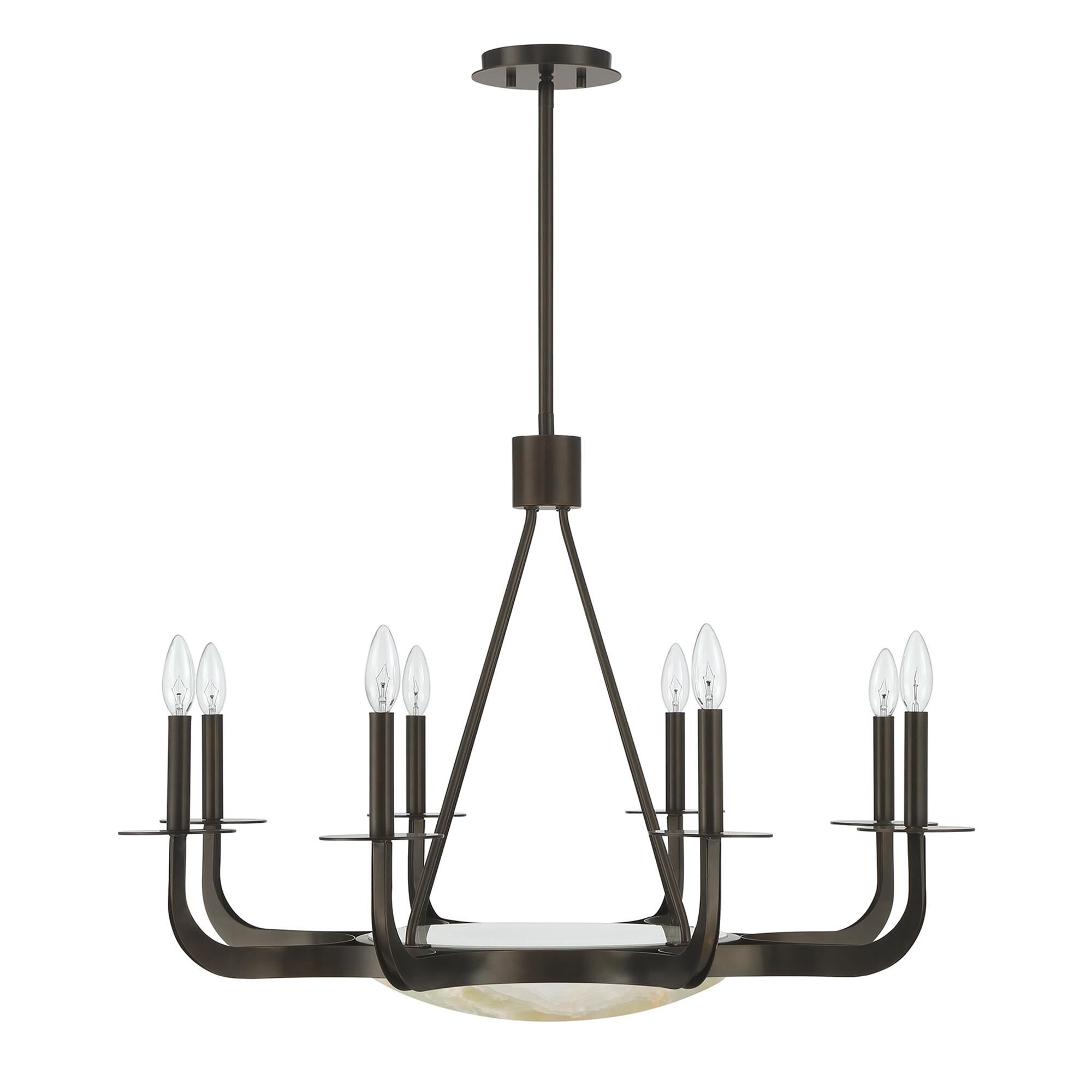 Shown in Mediterranean Bronze finish and Onyx glass