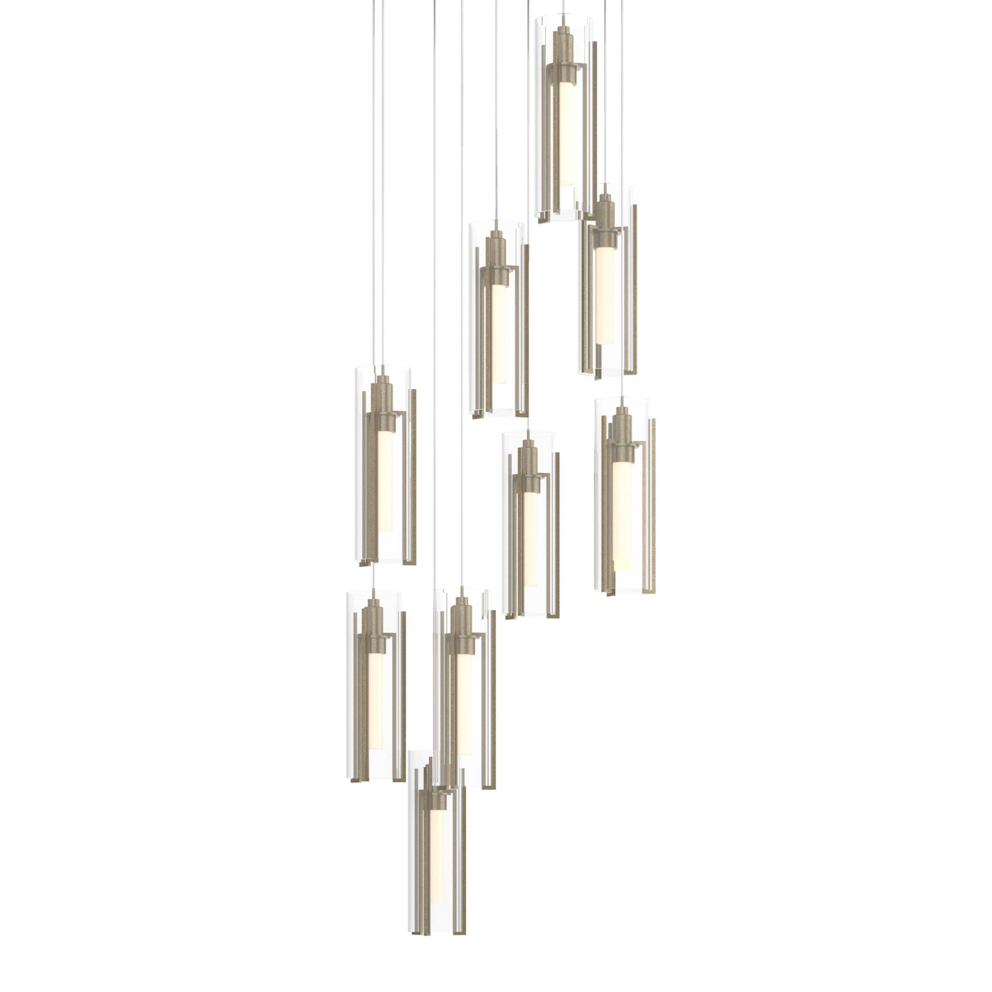 Exos Glass 21 Inch Multi Light Pendant by Hubbardton Forge
