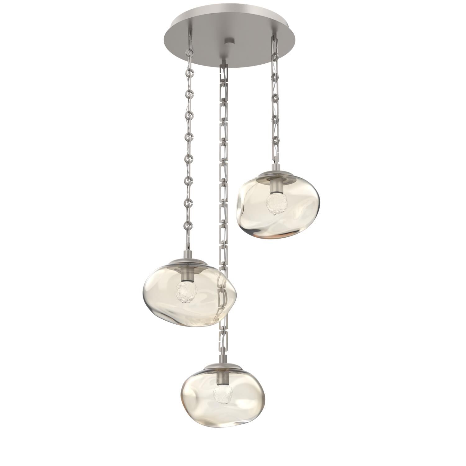 Shown in Beige Silver finish and Amber glass
