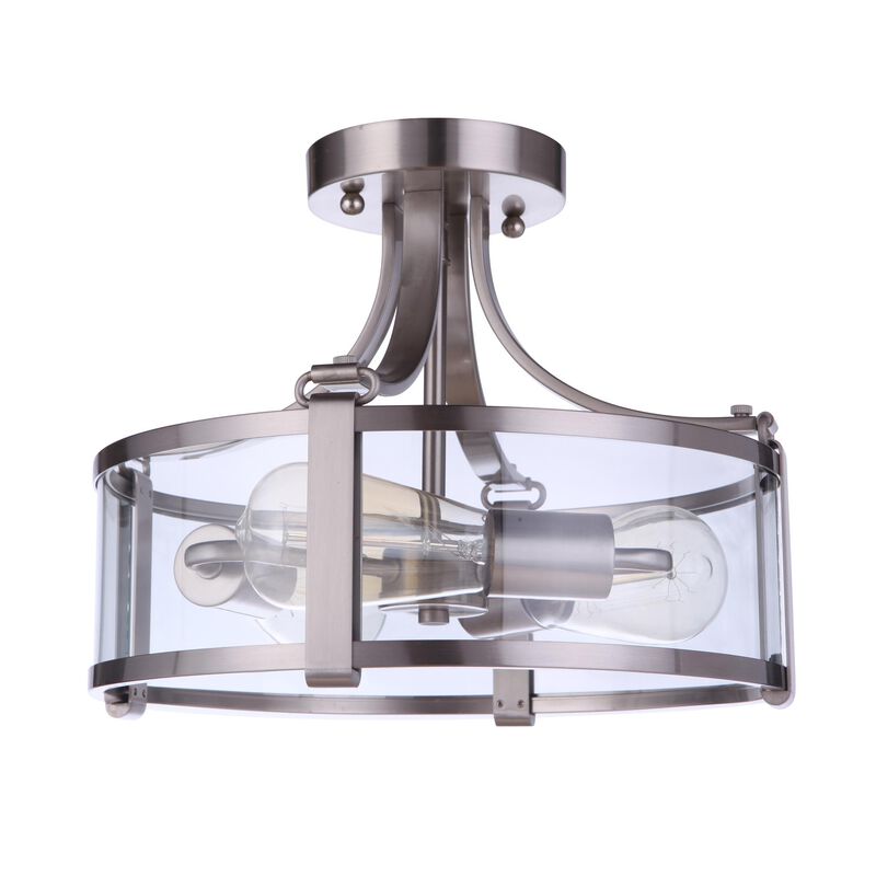 Elliot 13 Inch 3 Light Semi Flush Mount by Craftmade