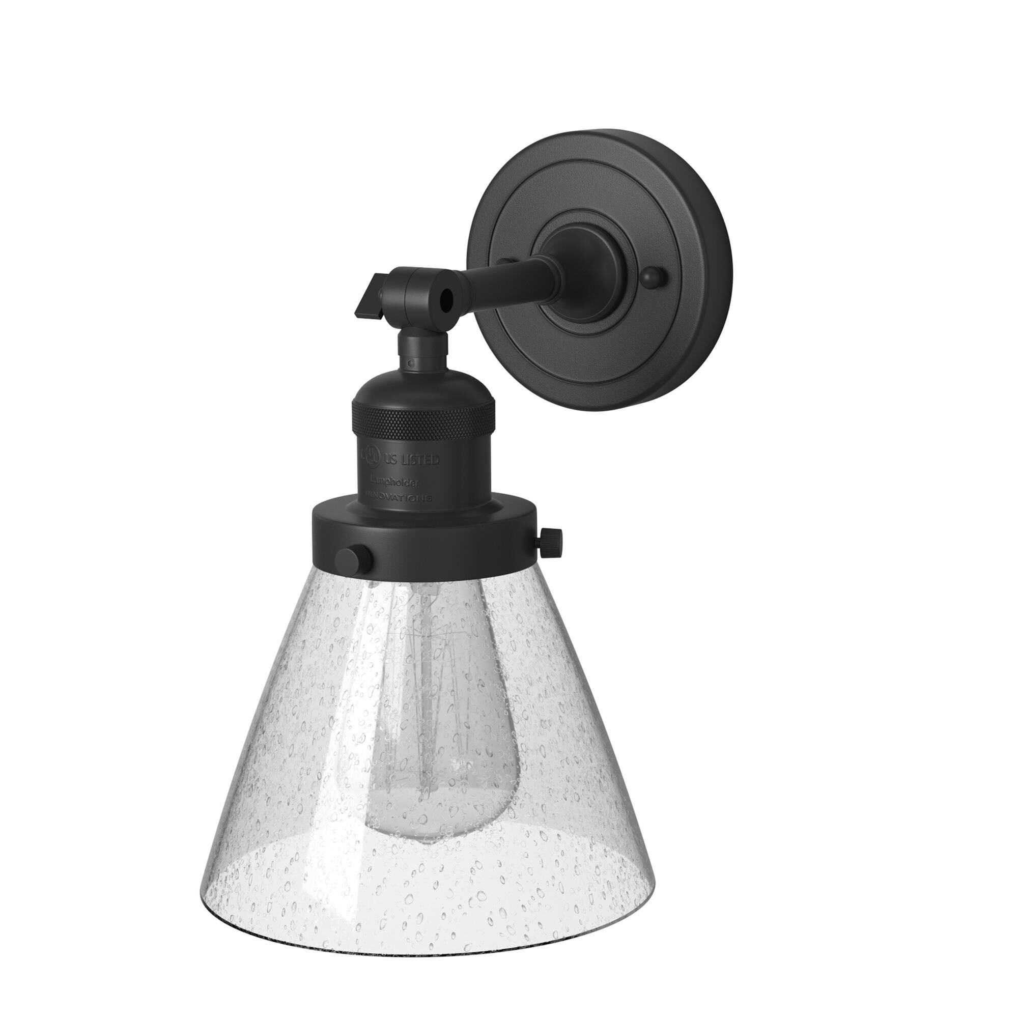 Shown in Oil Rubbed Bronze finish and Seedy glass