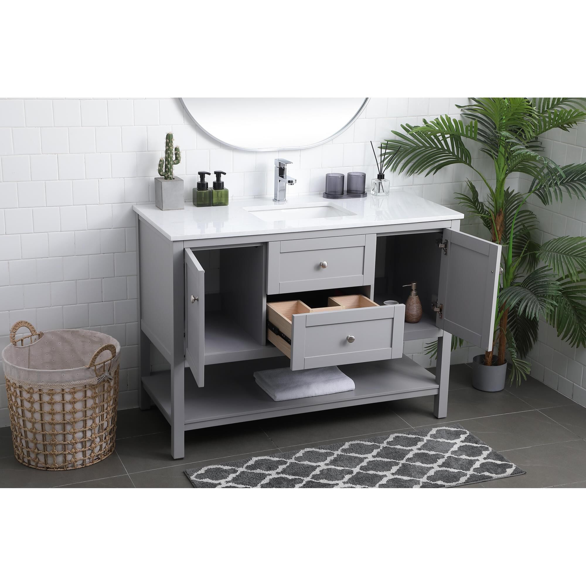 Shown in Grey finish