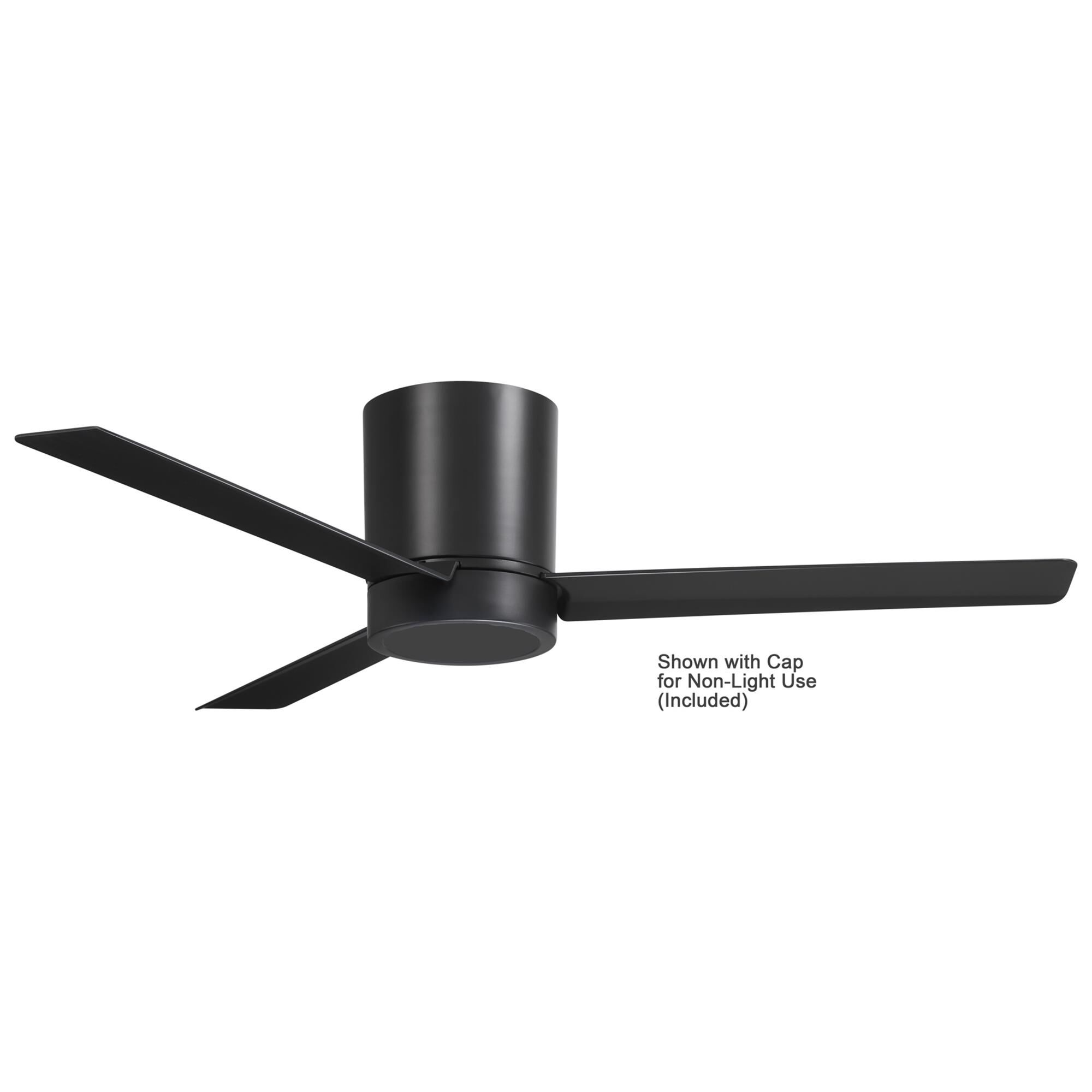 Roto 52 Inch Flush Mount Fan with Light Kit,