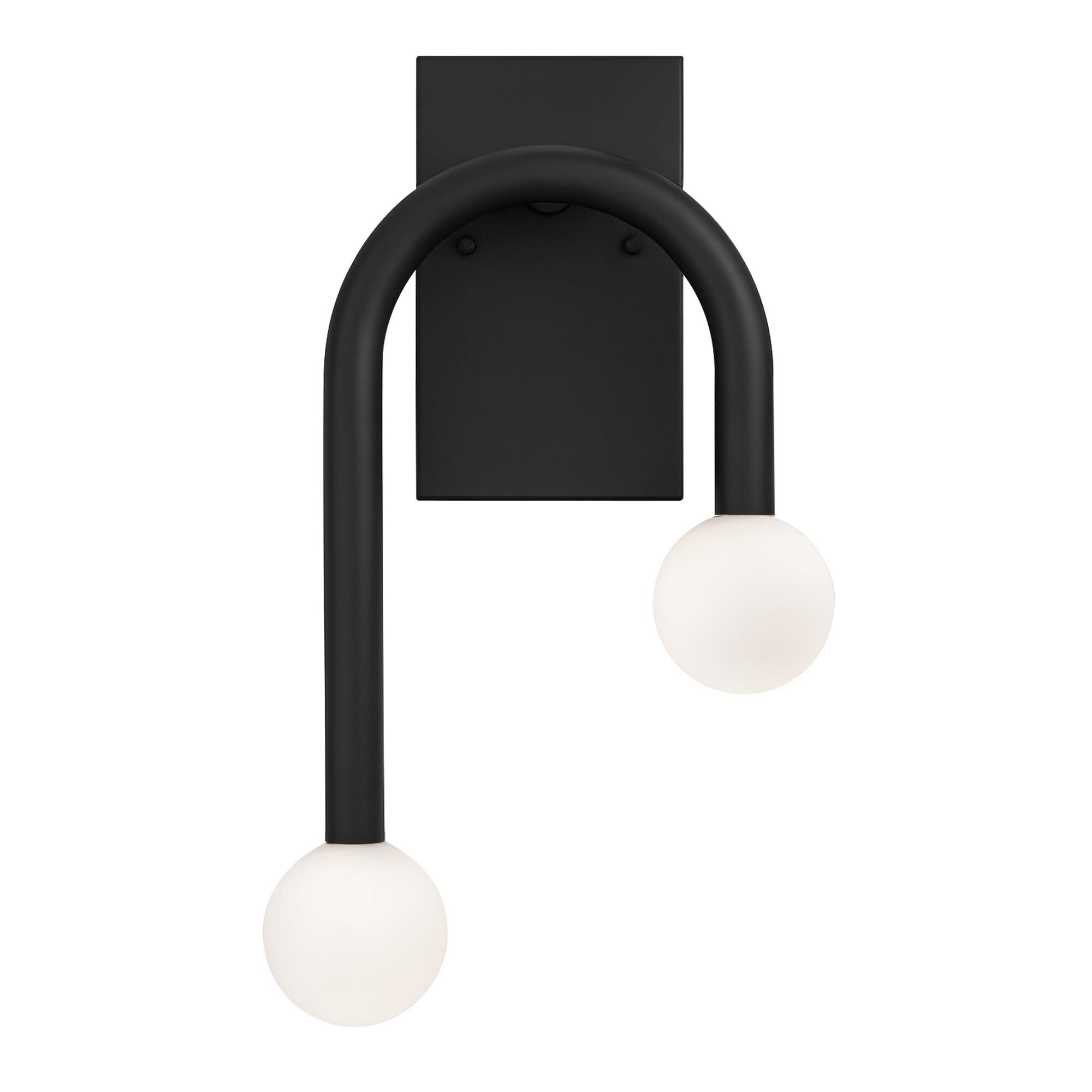 Shown in Black finish and White glass