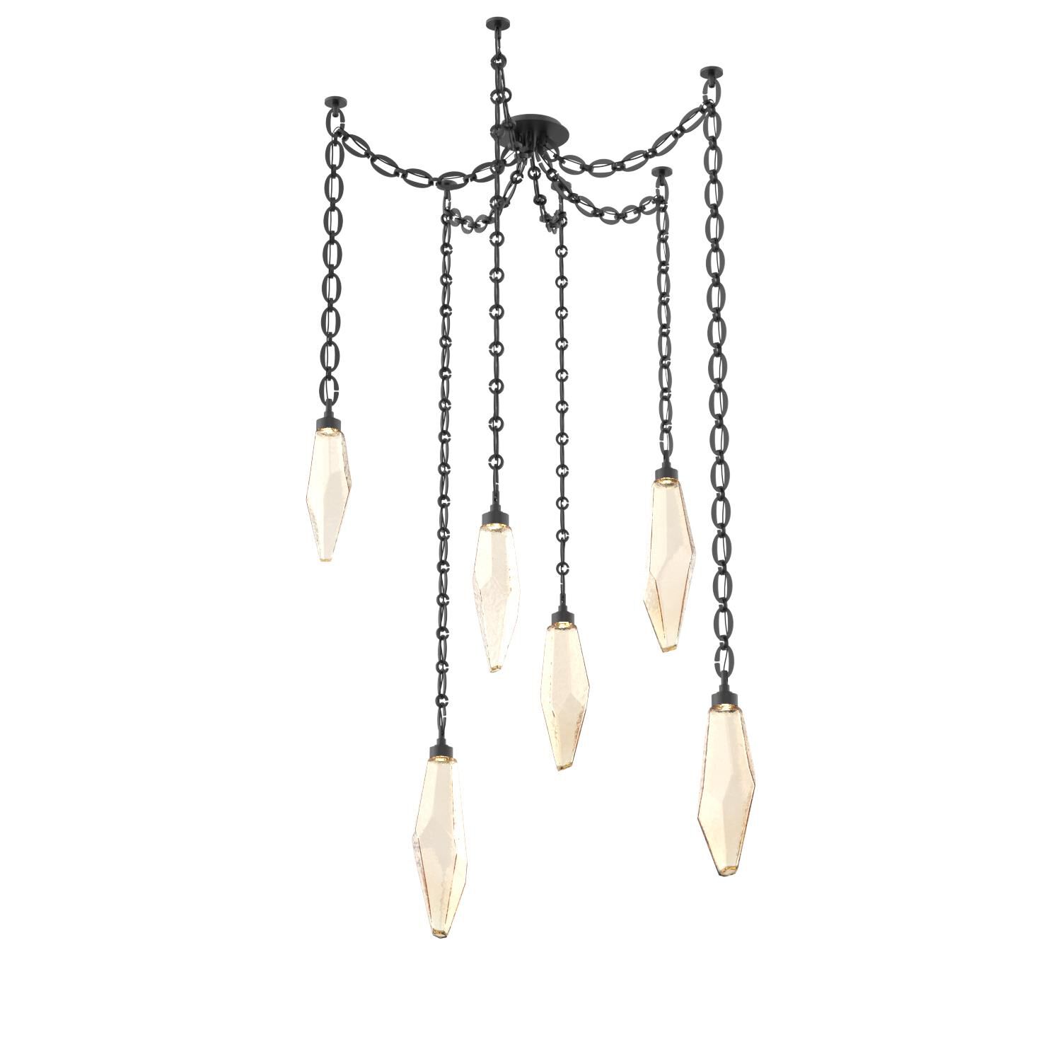 Levi Wilson Rock Crystal 14 Inch Multi Pendant Light by Hammerton Studio