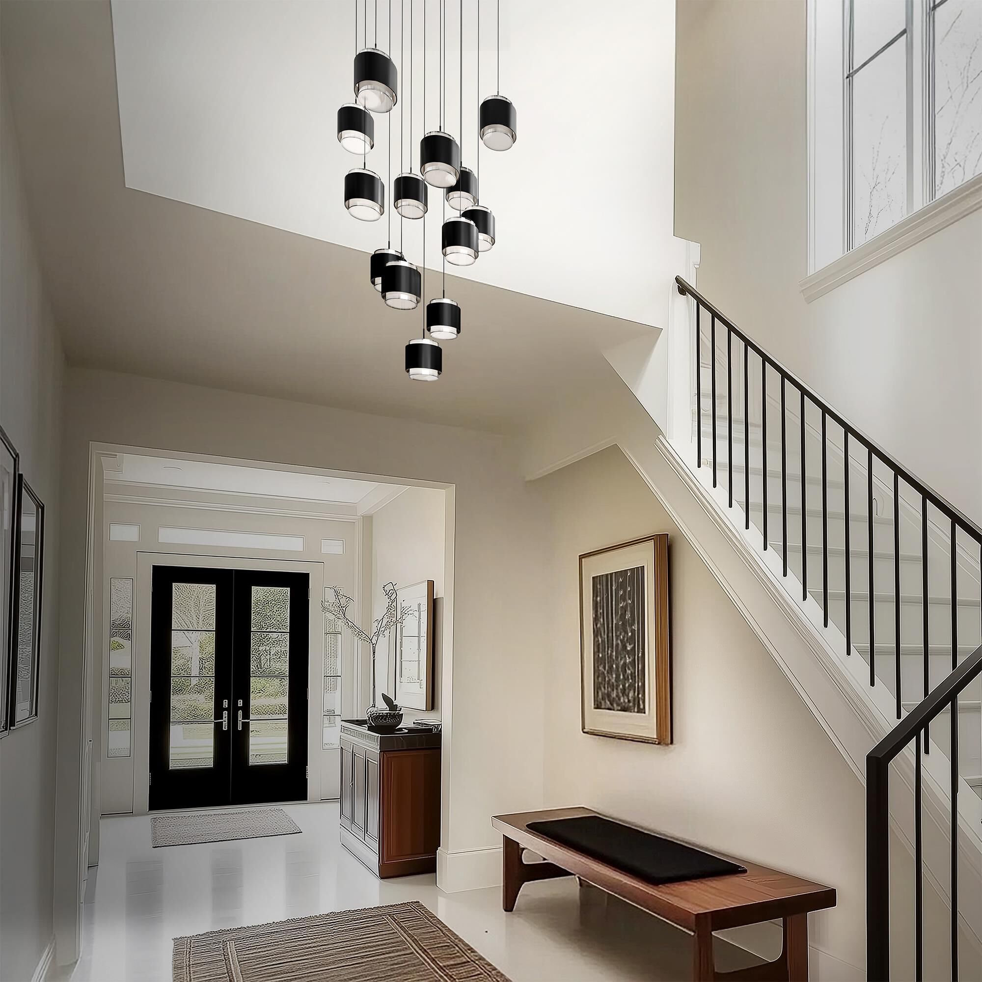 Banded 20 Inch Multi Light Pendant by dweLED