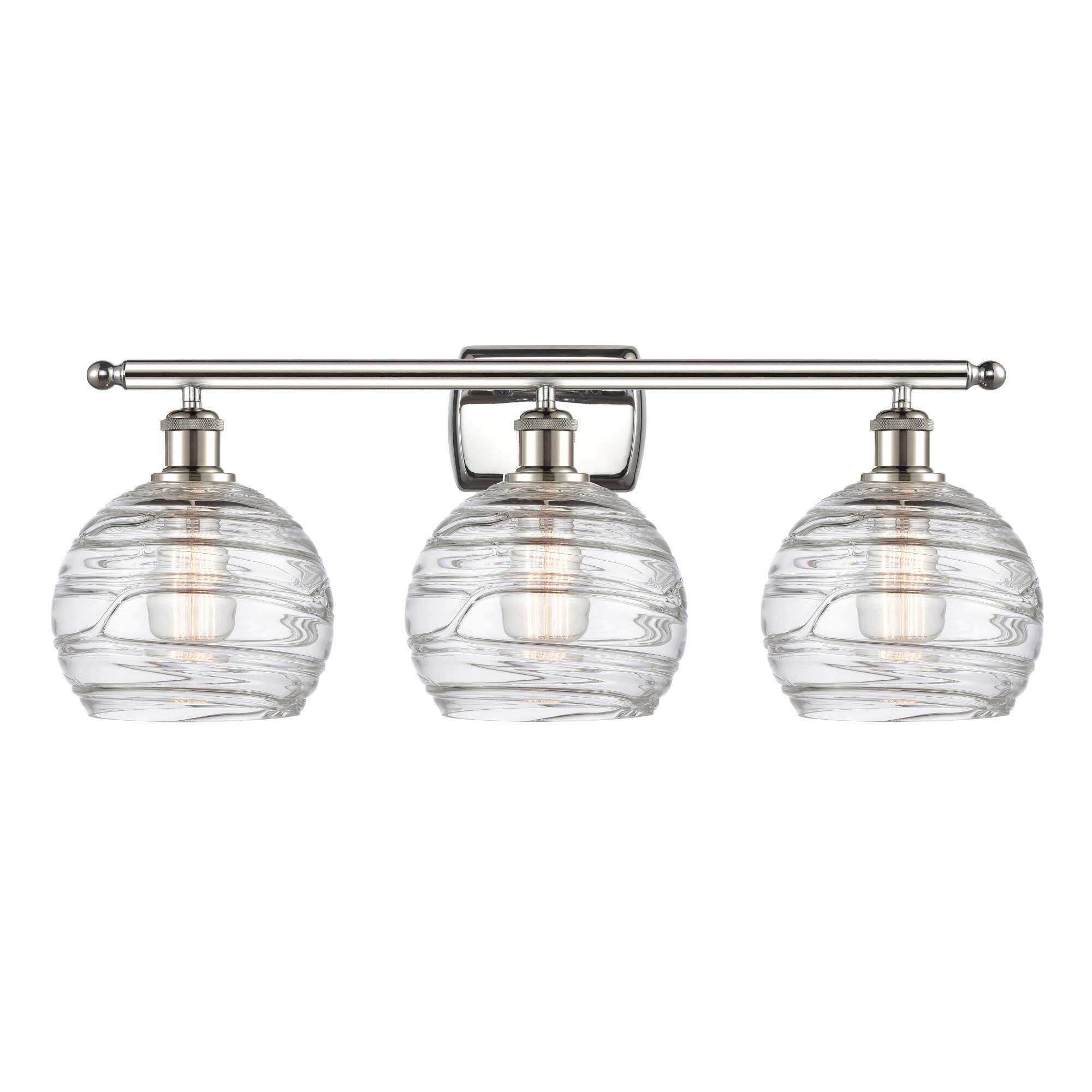 Shown in Polished Nickel finish and Sphere glass and Glass shade