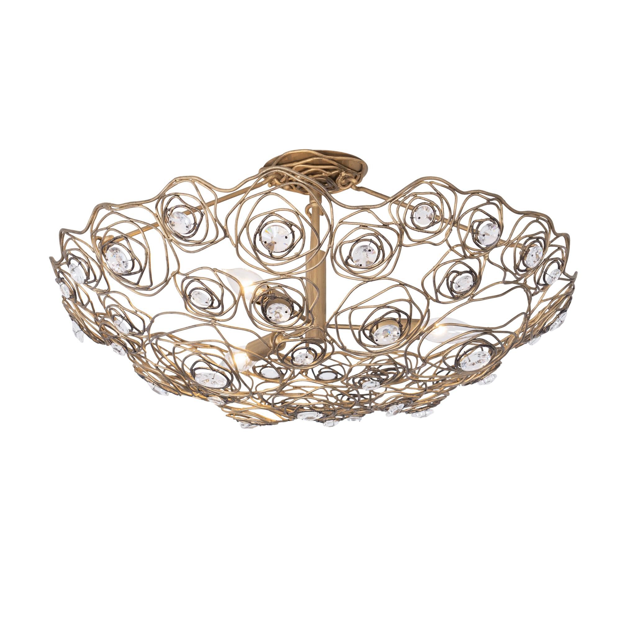 Ethereal Rose Semi Flush Mount by Varaluz