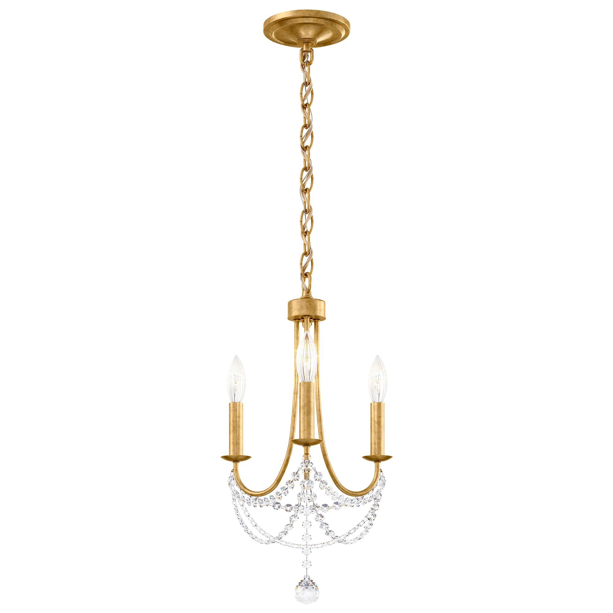 Shown in Heirloom Gold finish and Clear Optic crystal