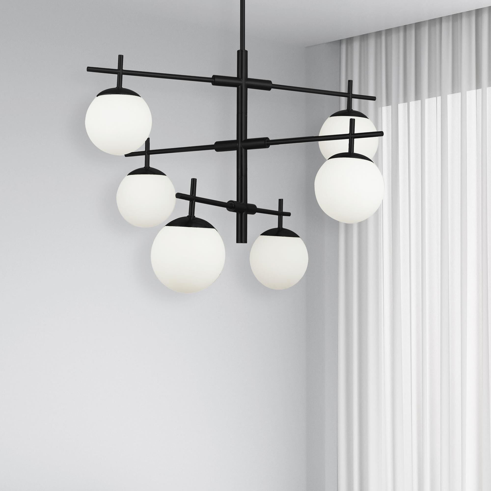 Caelia 30 Inch 6 Light Chandelier by Dainolite