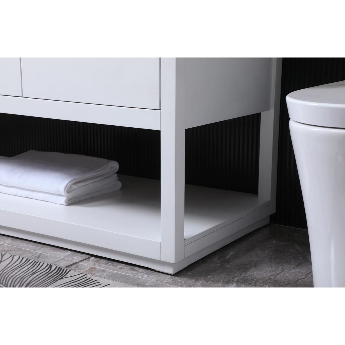 Shown in White finish