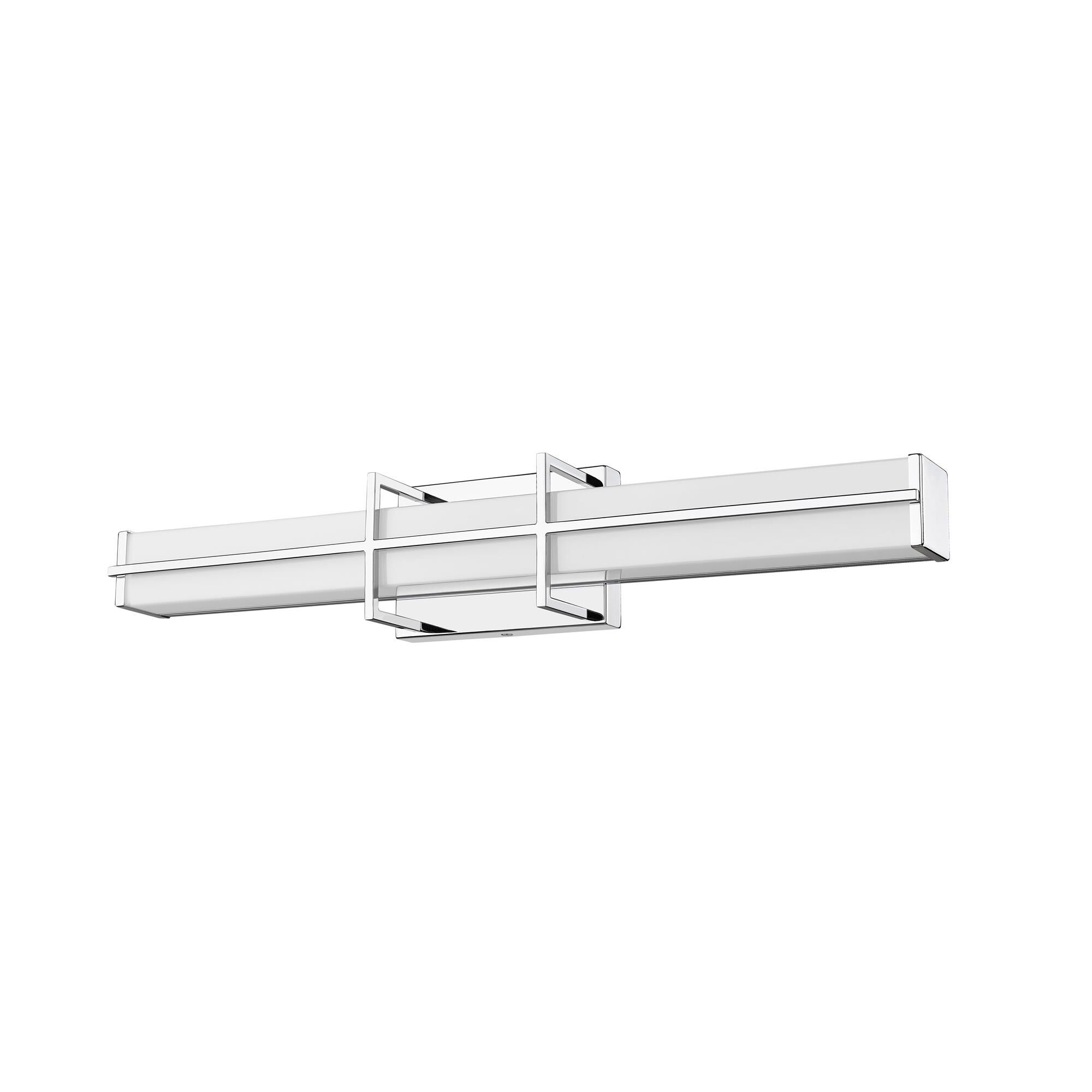 Shown in Chrome  finish and Frosted glass