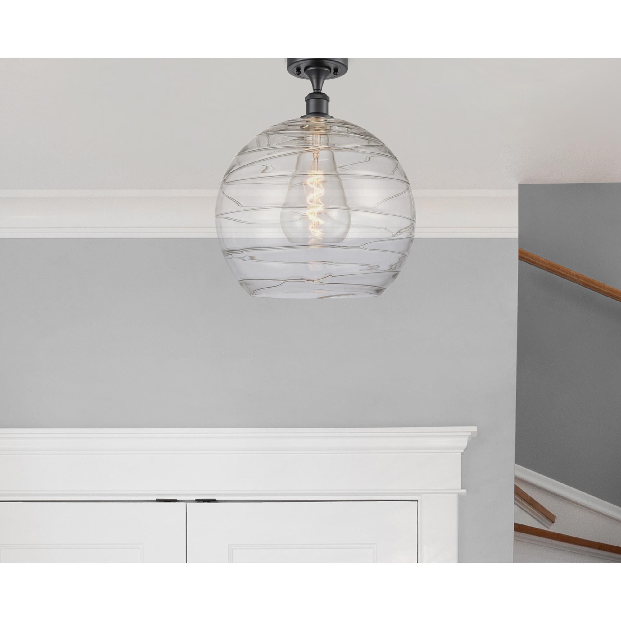 Bruno Marashlian Athens Deco Swirl 14 Inch Semi Flush Mount by Innovations Lighting