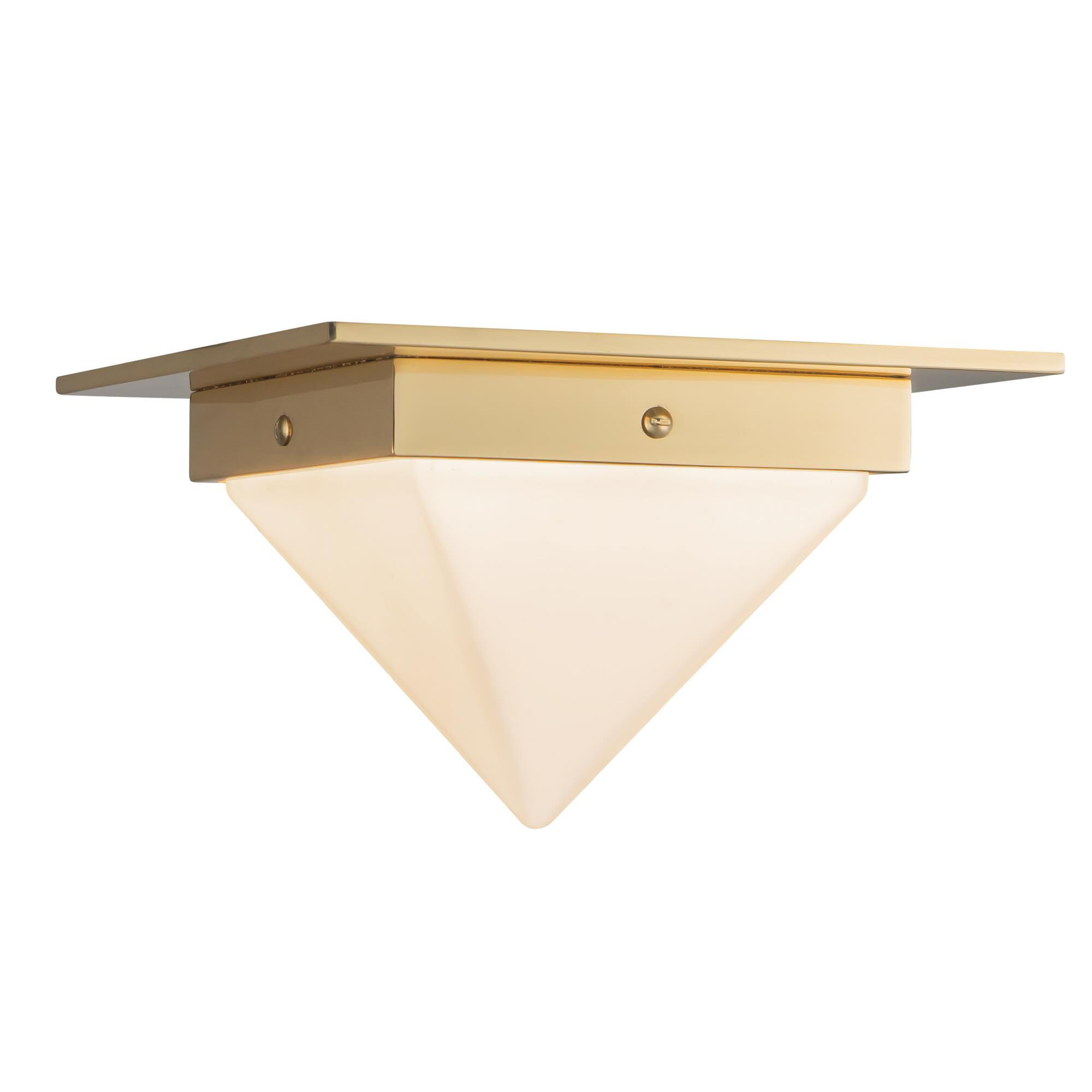 Shown in Patina Brass finish and Matte Opal glass