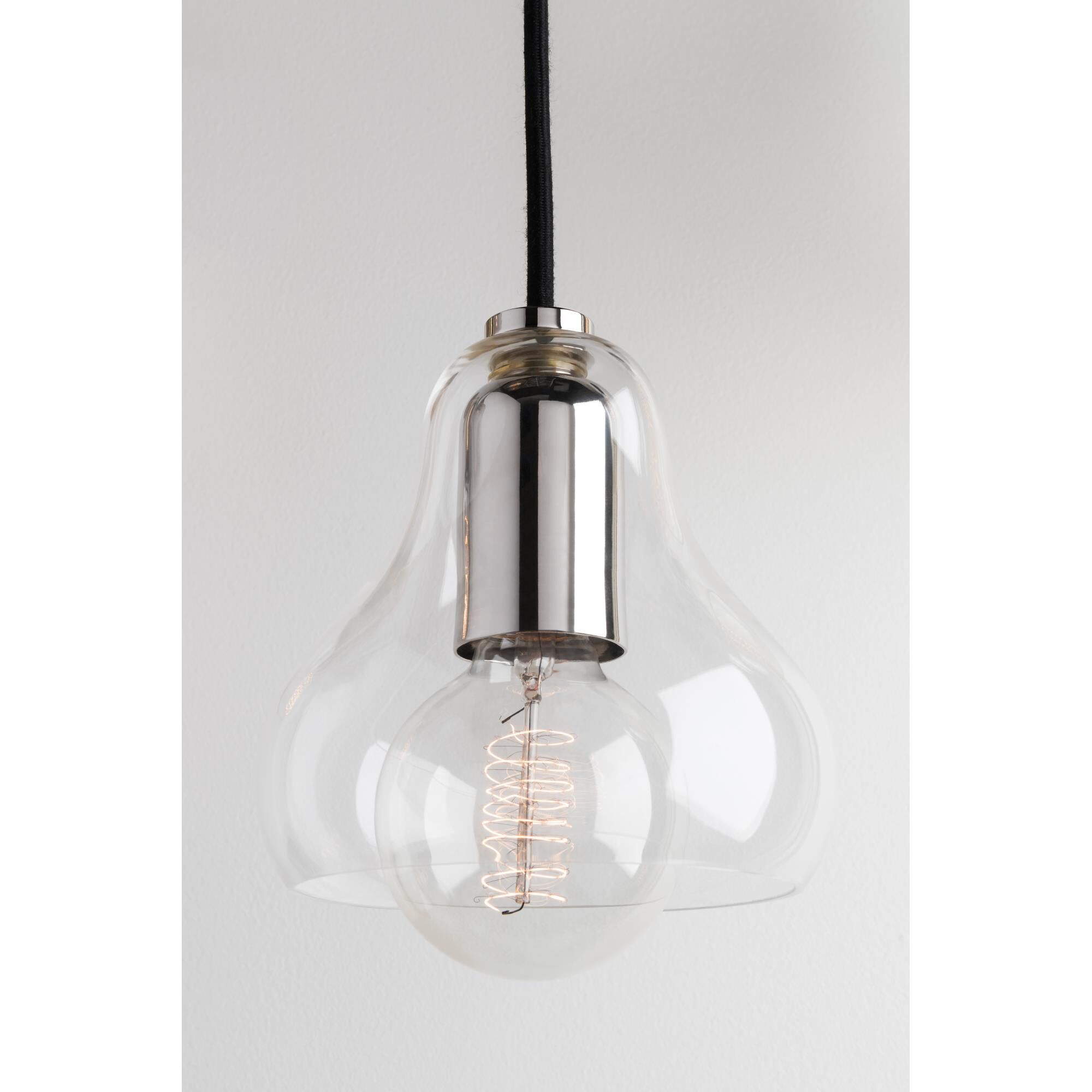 Shown in Polished Nickel finish and Opal Etched glass