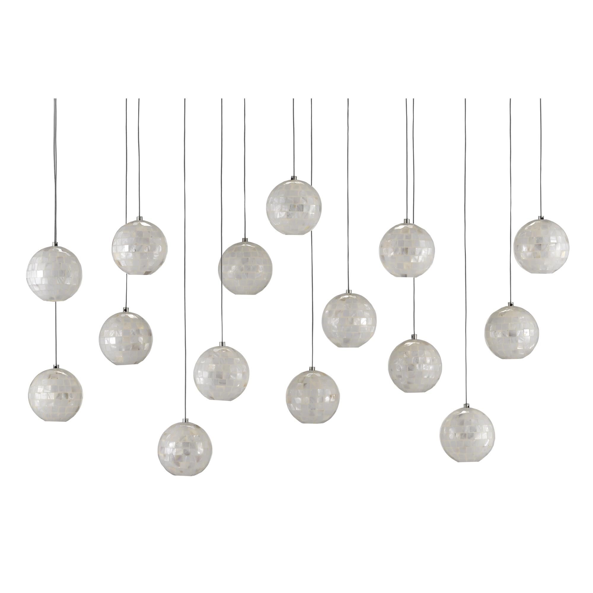 Shown in Painted Silver/Pearl finish and Metal/Mother Of Pearl shade