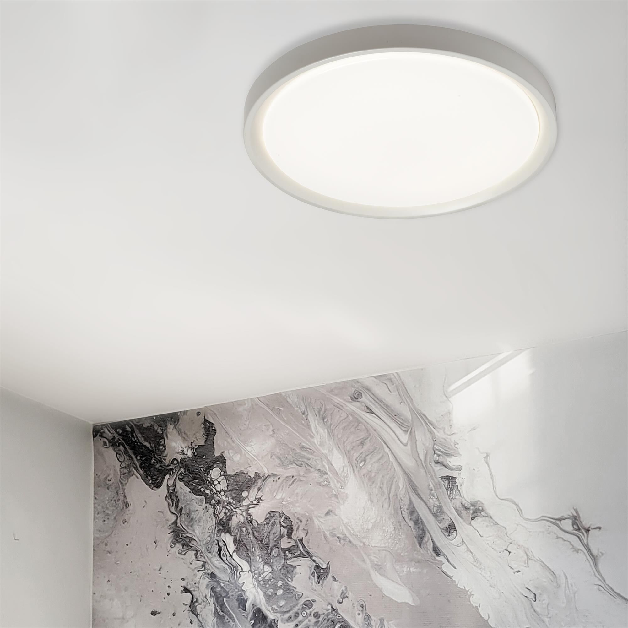 Shown in White and Matte White finish