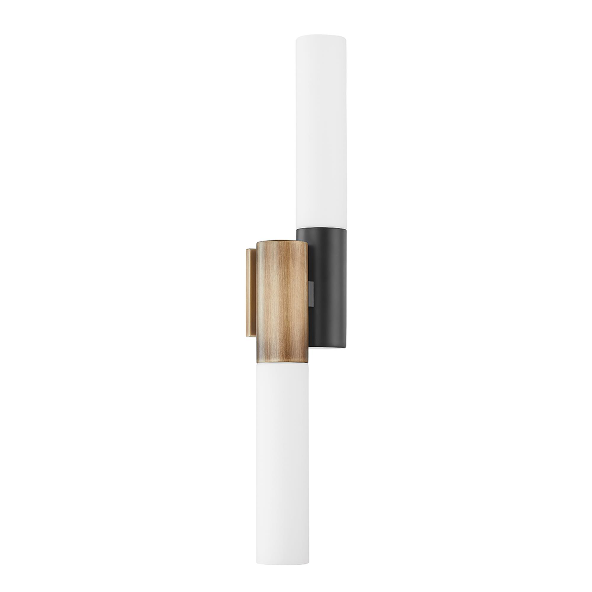 Shown in Patina Brass with Soft Black finish and Opal Etched glass
