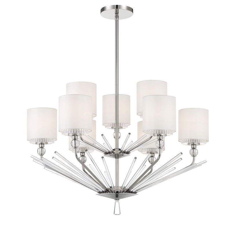Sutton 24 Inch 8 Light Chandelier by Metropolitan Lighting