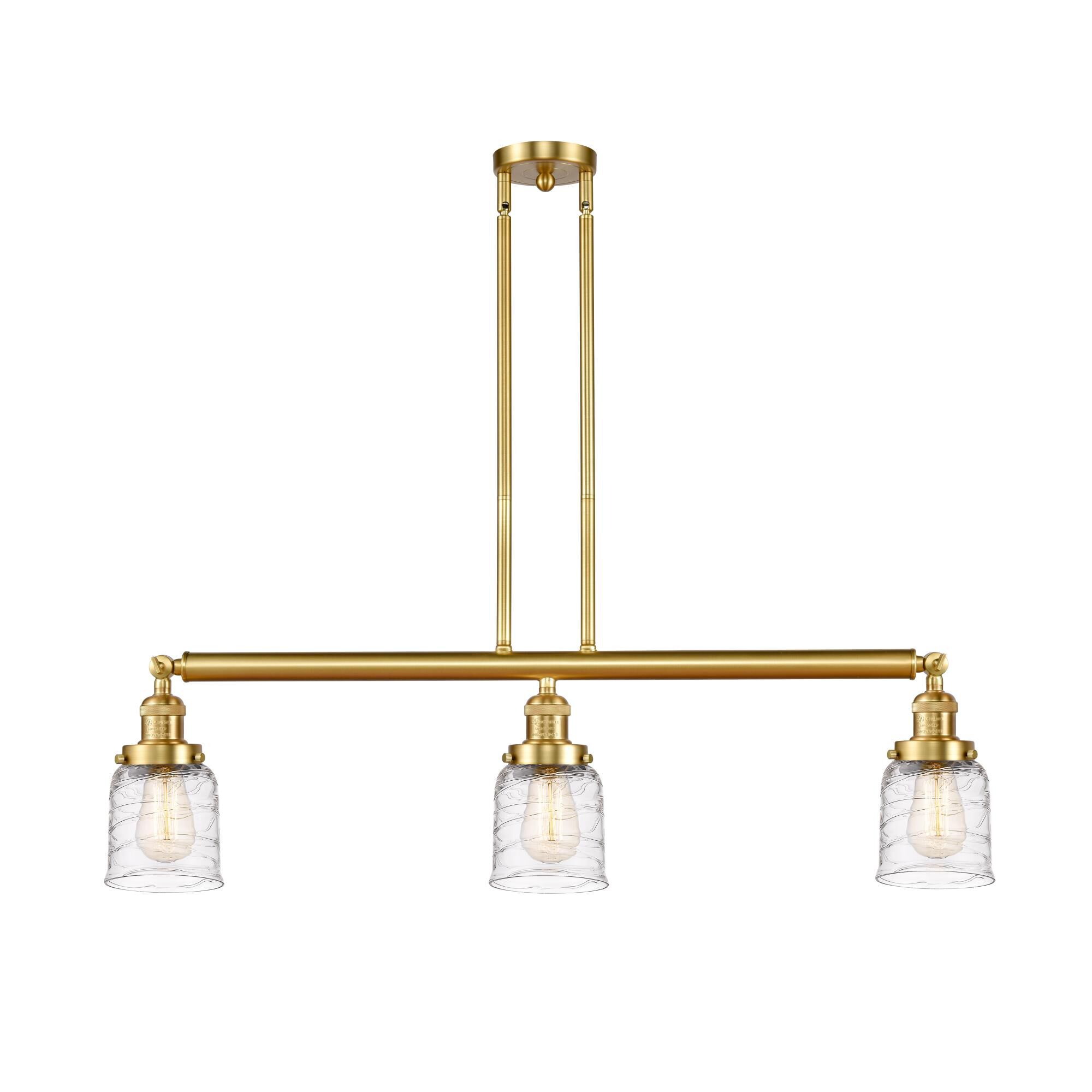 Bruno Marashlian Small Bell 36 Inch 3 Light Linear Suspension Light by Innovations Lighting