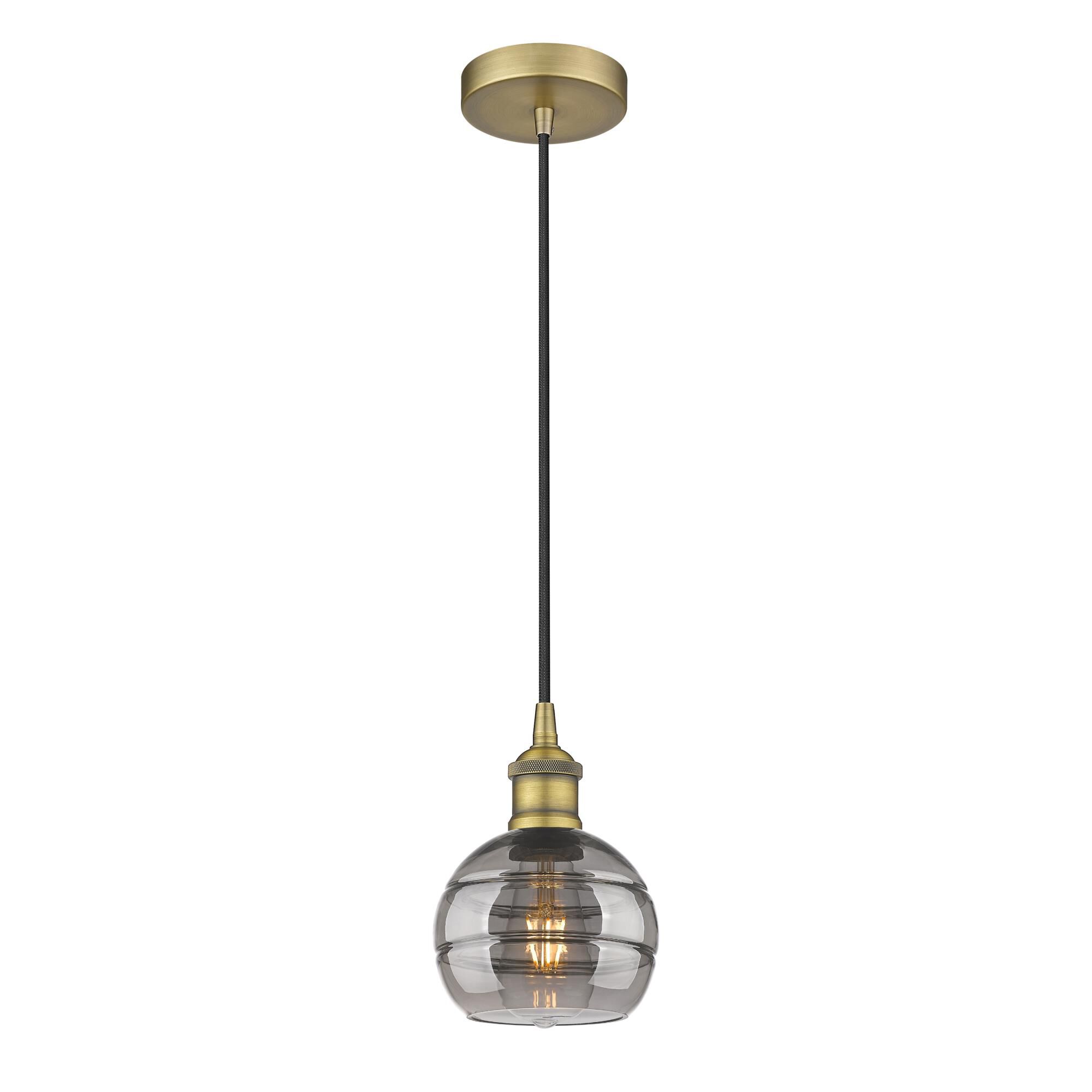 Shown in Brushed Brass finish and Light Smoke glass