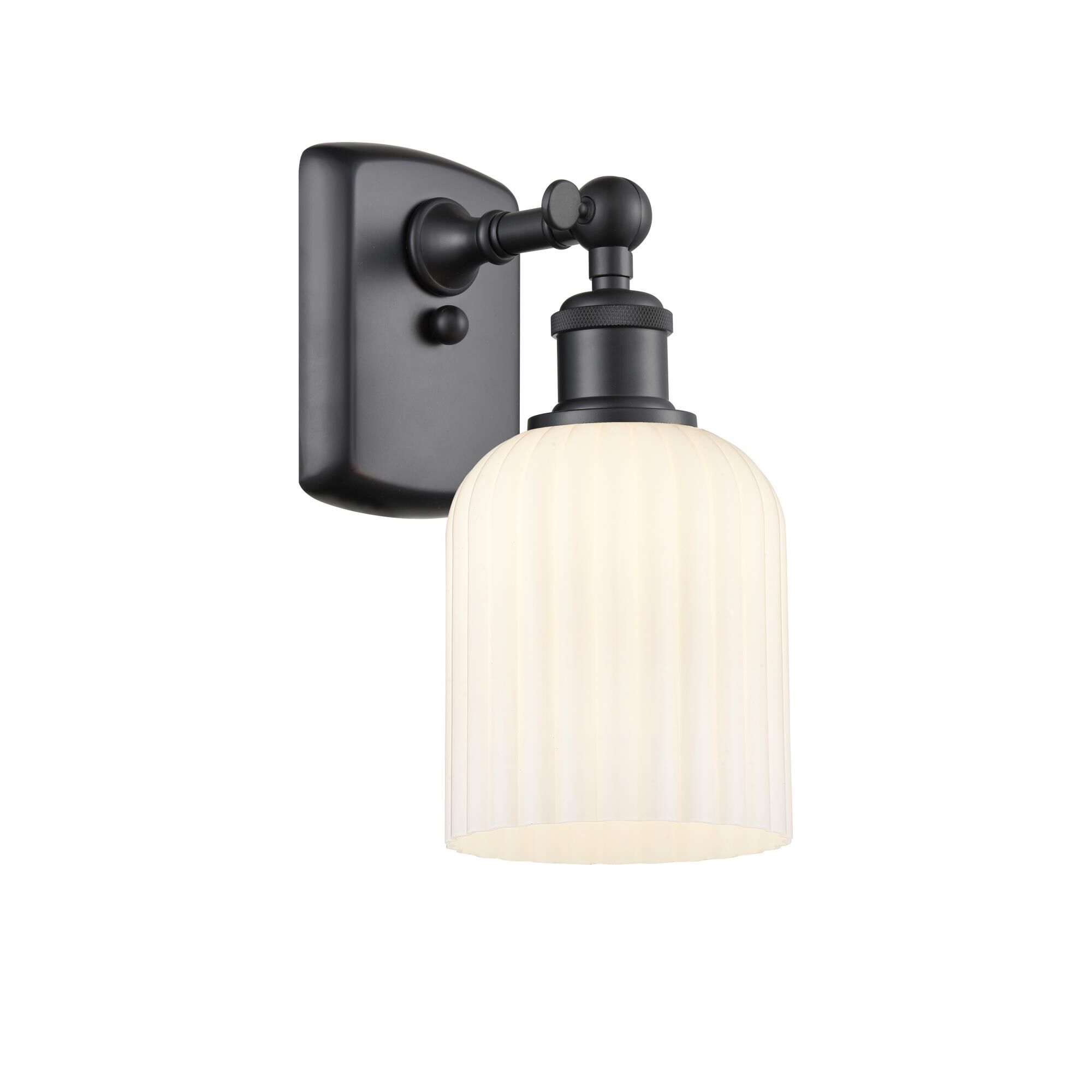 Shown in Matte Black finish and Gloss White shade