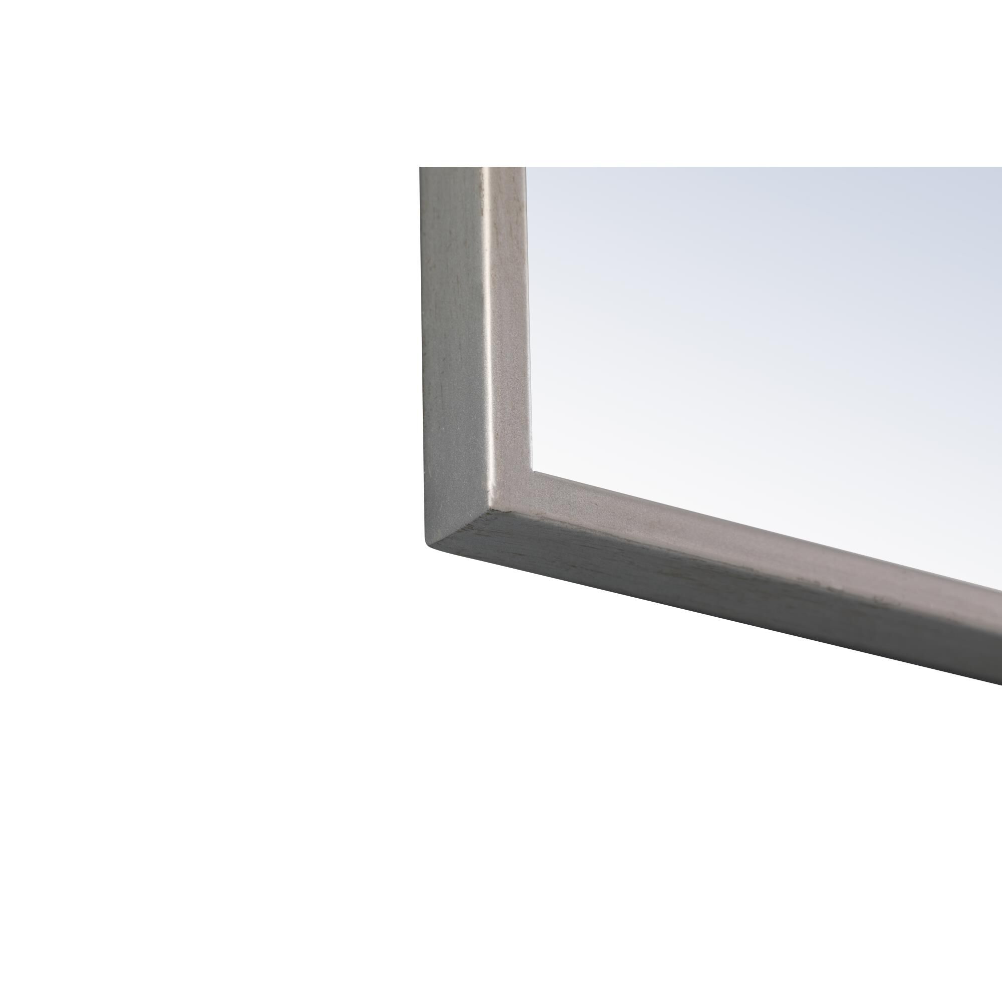 Shown in Silver finish and Clear Mirror Beveled glass