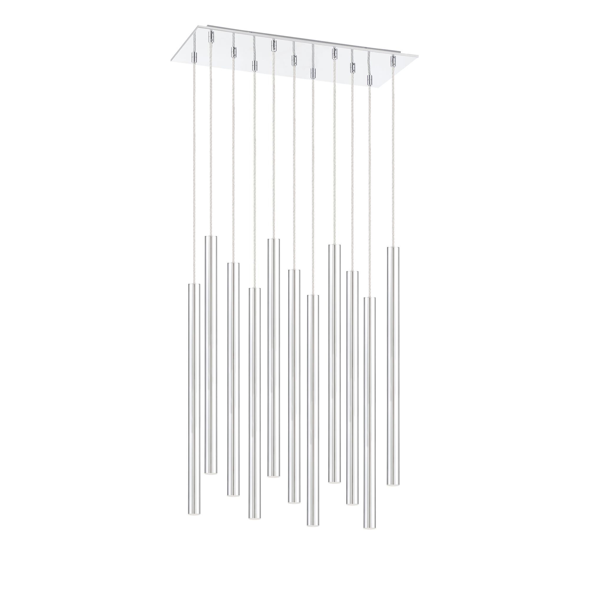 Shown in Chrome finish and Steel glass and Steel shade