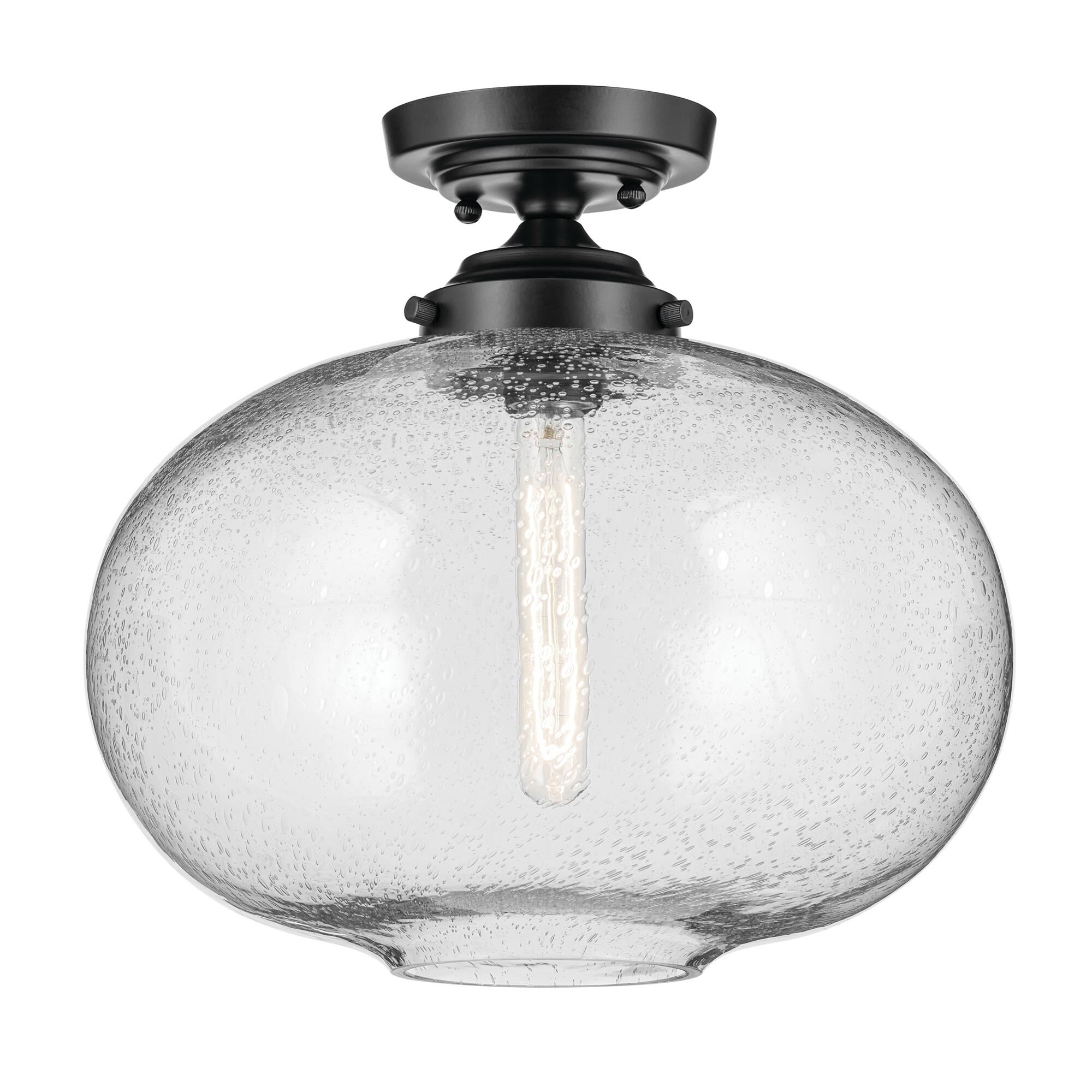Shown in Black finish and Clear glass