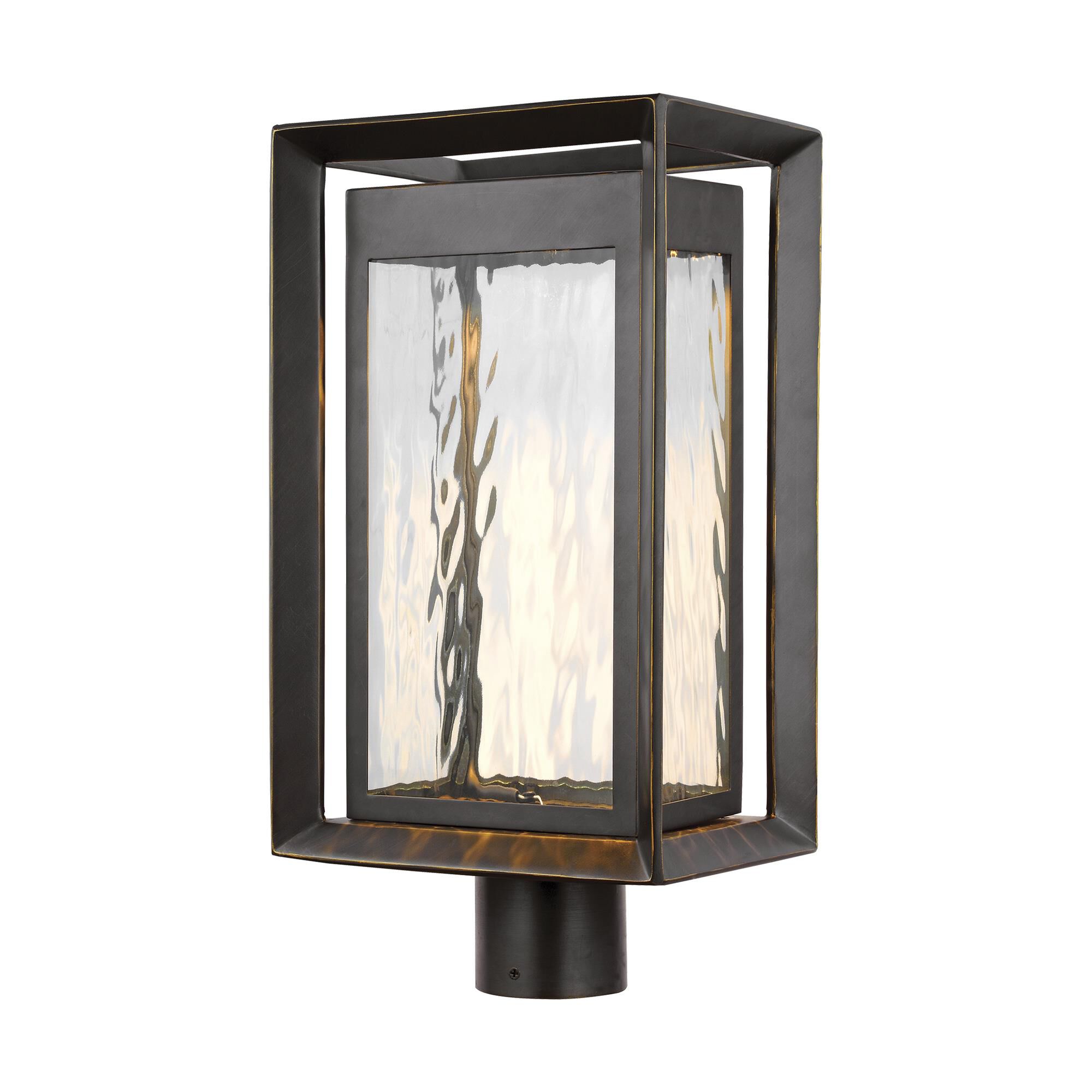 Shown in Antique Bronze finish and Antique Bronze glass and Hand Polished Crystal shade and Black accent
