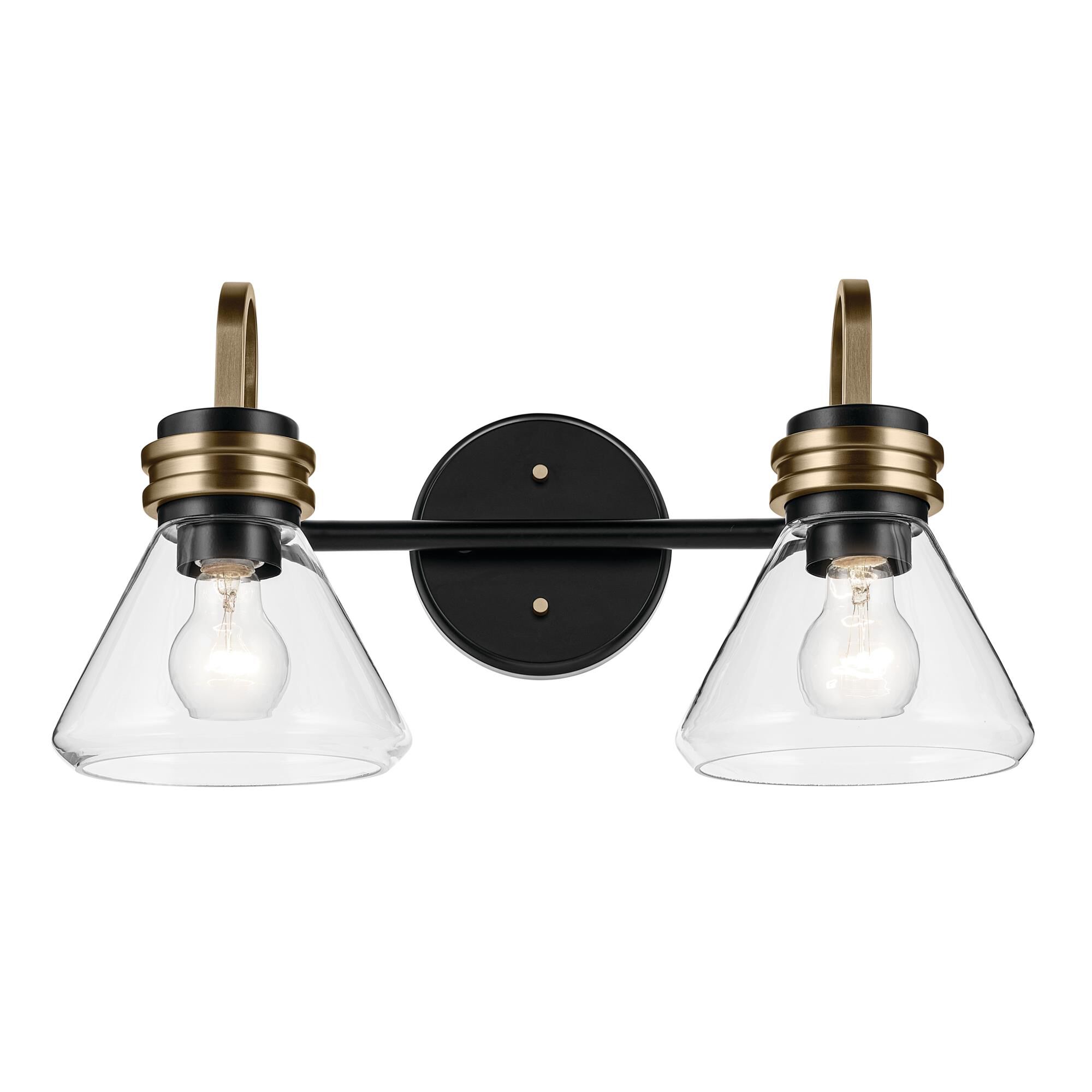 Shown in Black finish and Clear glass