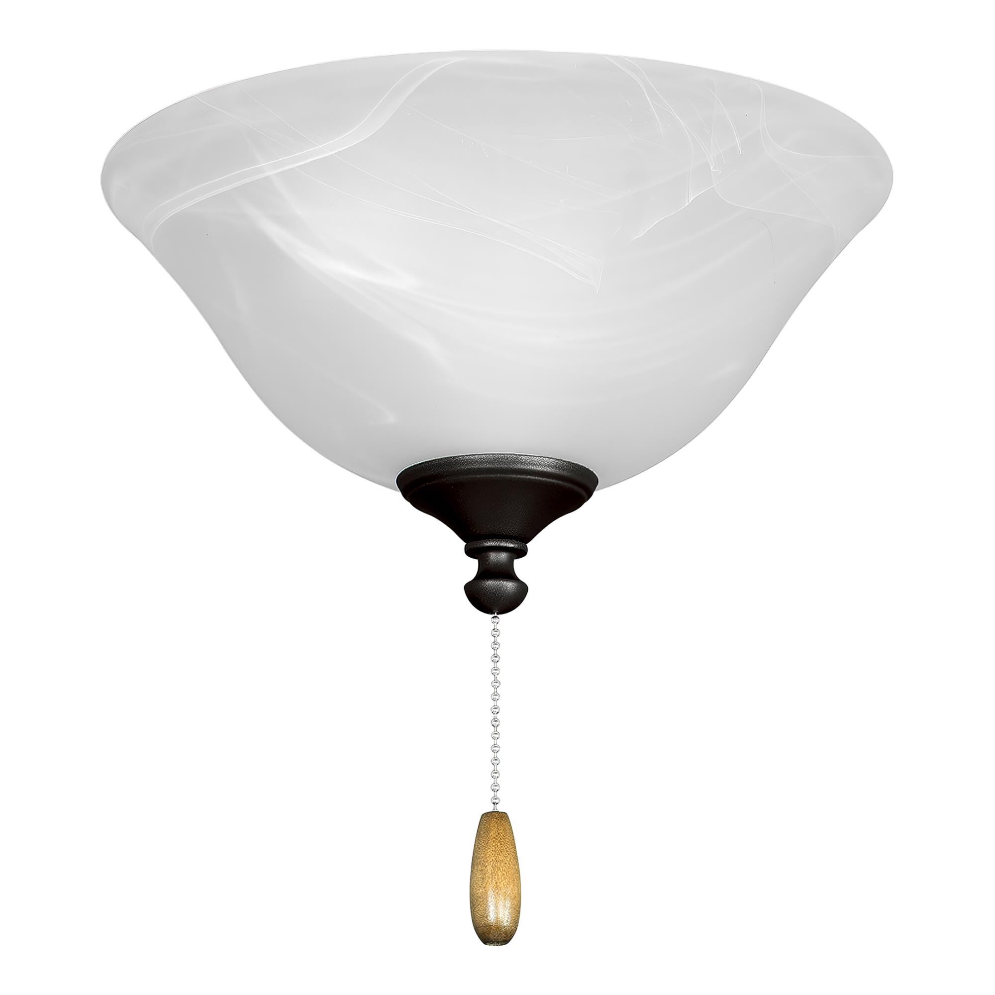 Shown in Unfinished finish and Alabaster glass