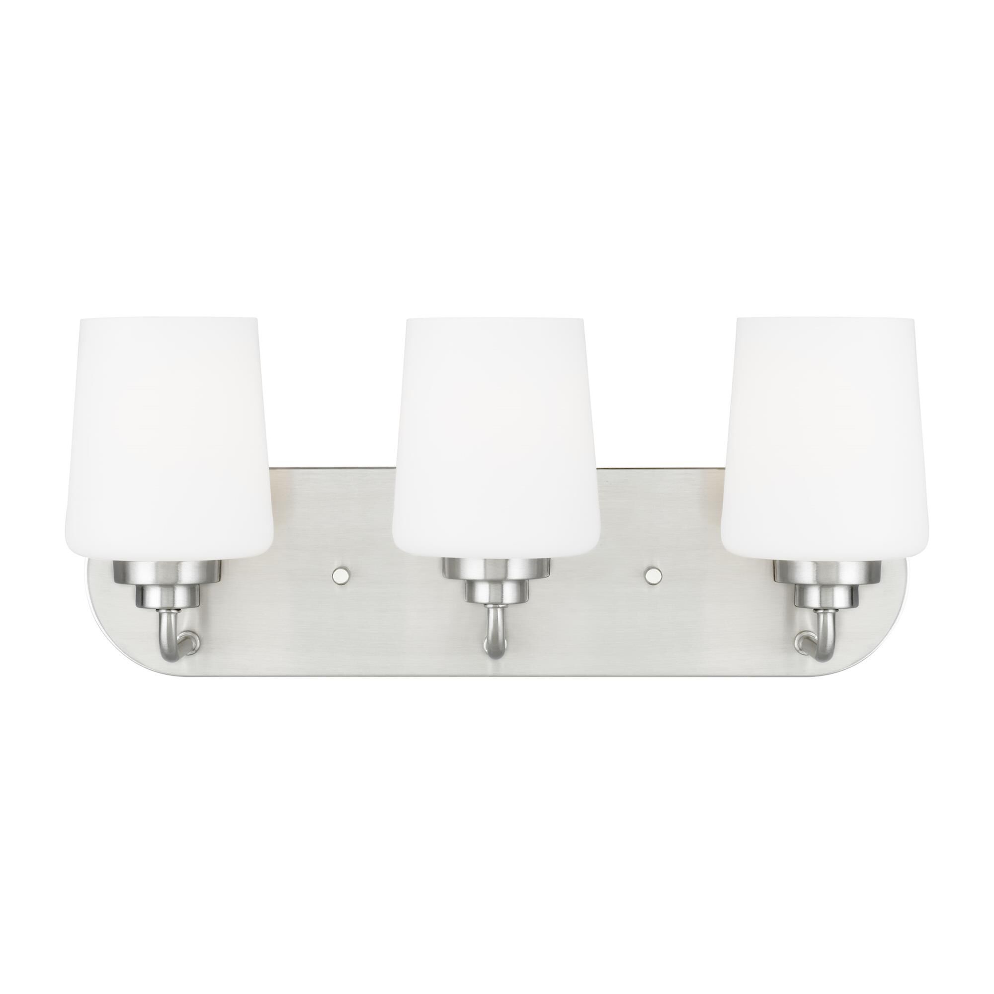 Shown in Brushed Nickel finish and Etched / White Inside glass and Etched / White Inside Glass s shade