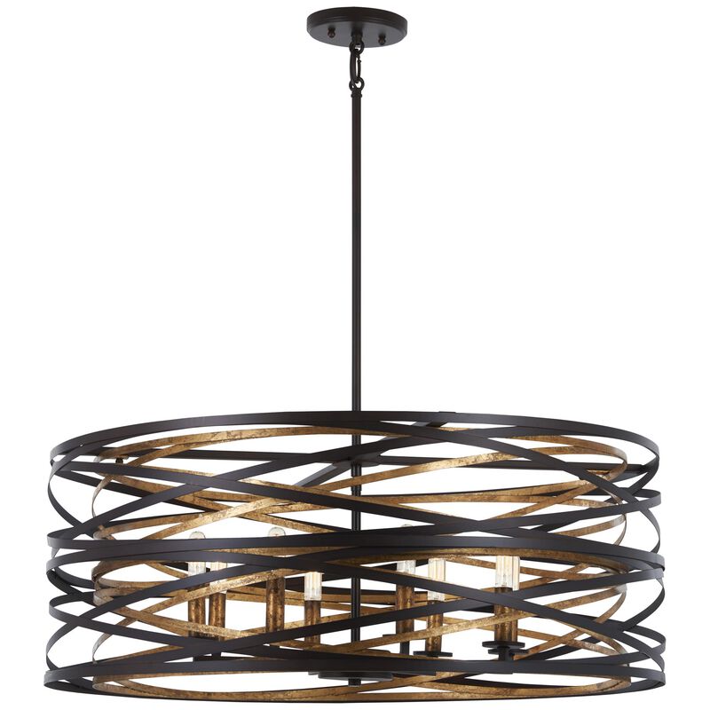 Vortic Flow 30 Inch Wide Pendant Light by Minka Lavery