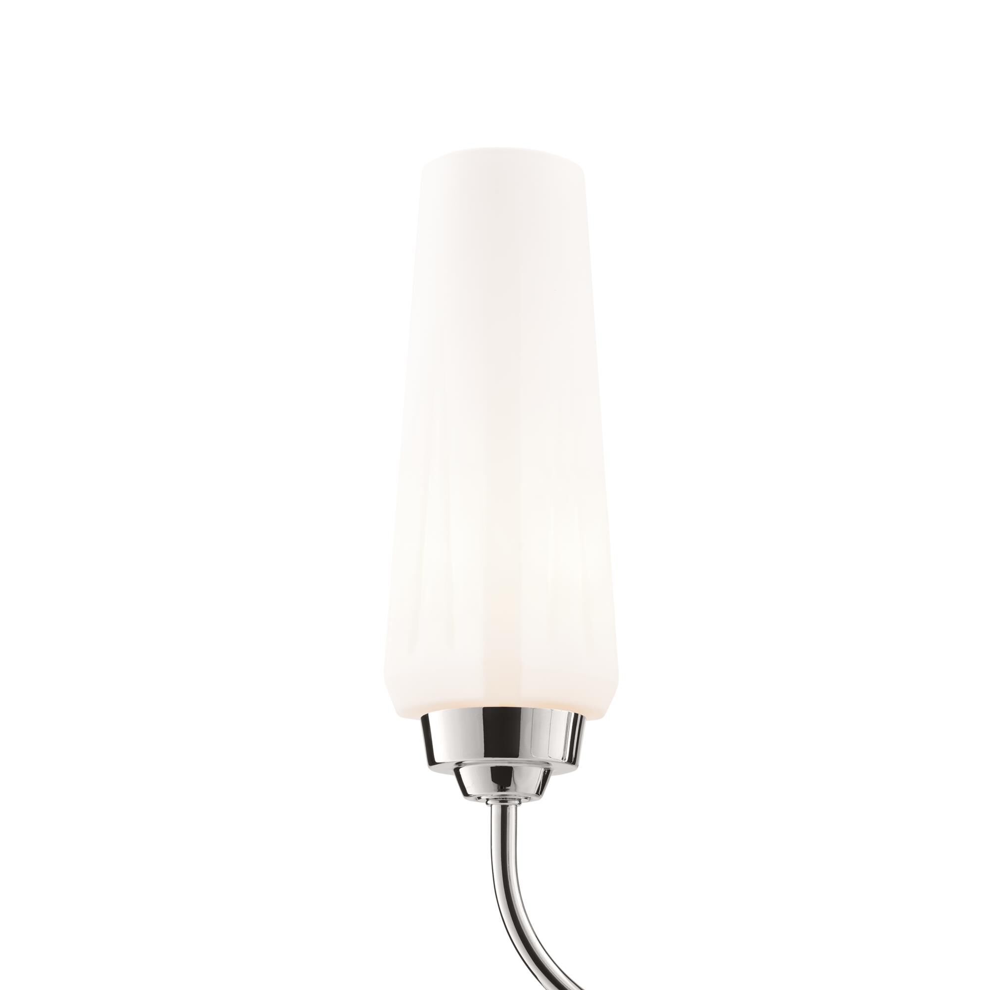Shown in Polished Nickel finish and Opal glass